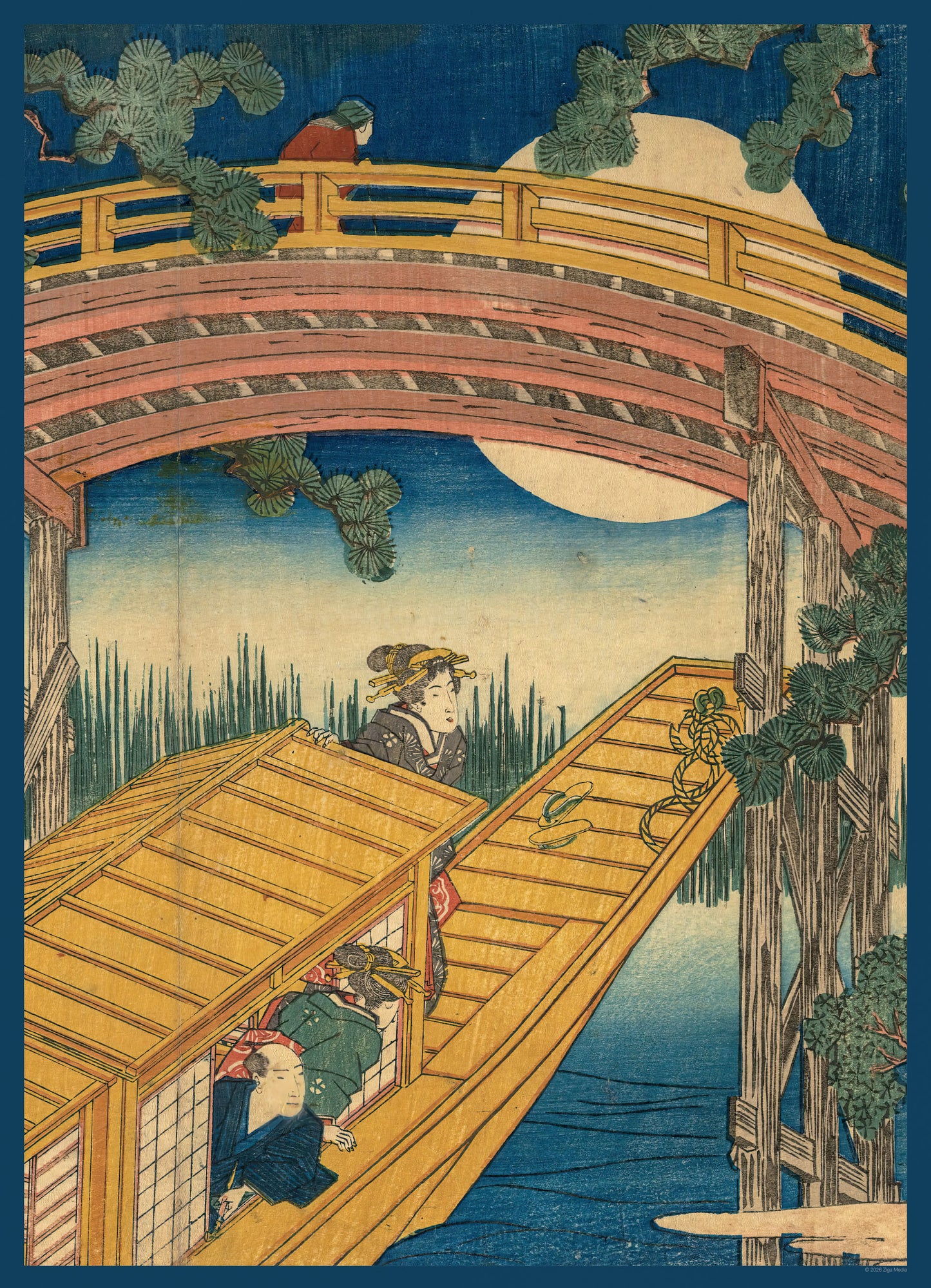 Moonlight View Japanese Print 1000 Piece Puzzle