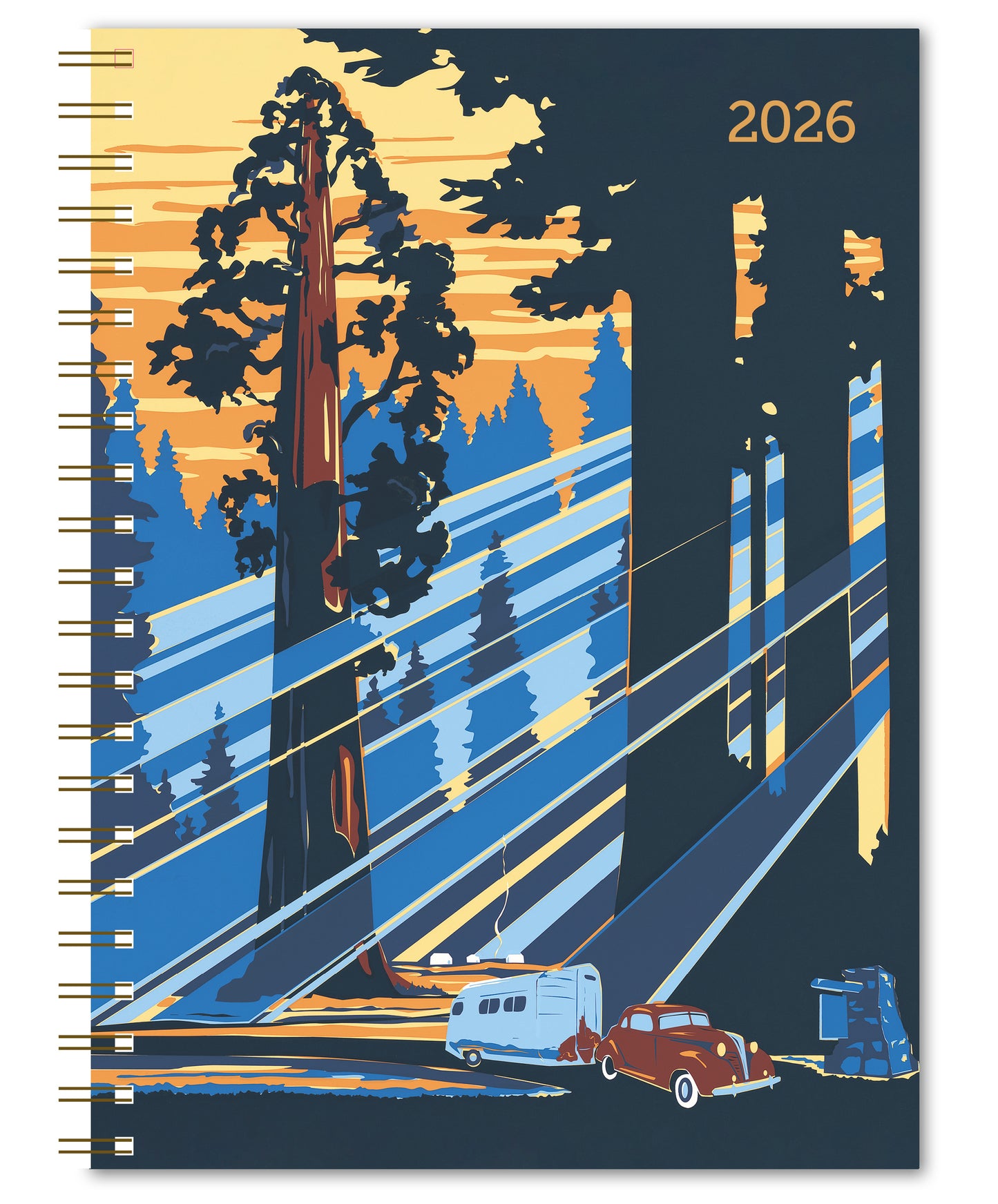 2026 National Parks Poster Art of The WPA, Jan– Dec, Weekly Planner, 6" x 8.25" Spiral Bound