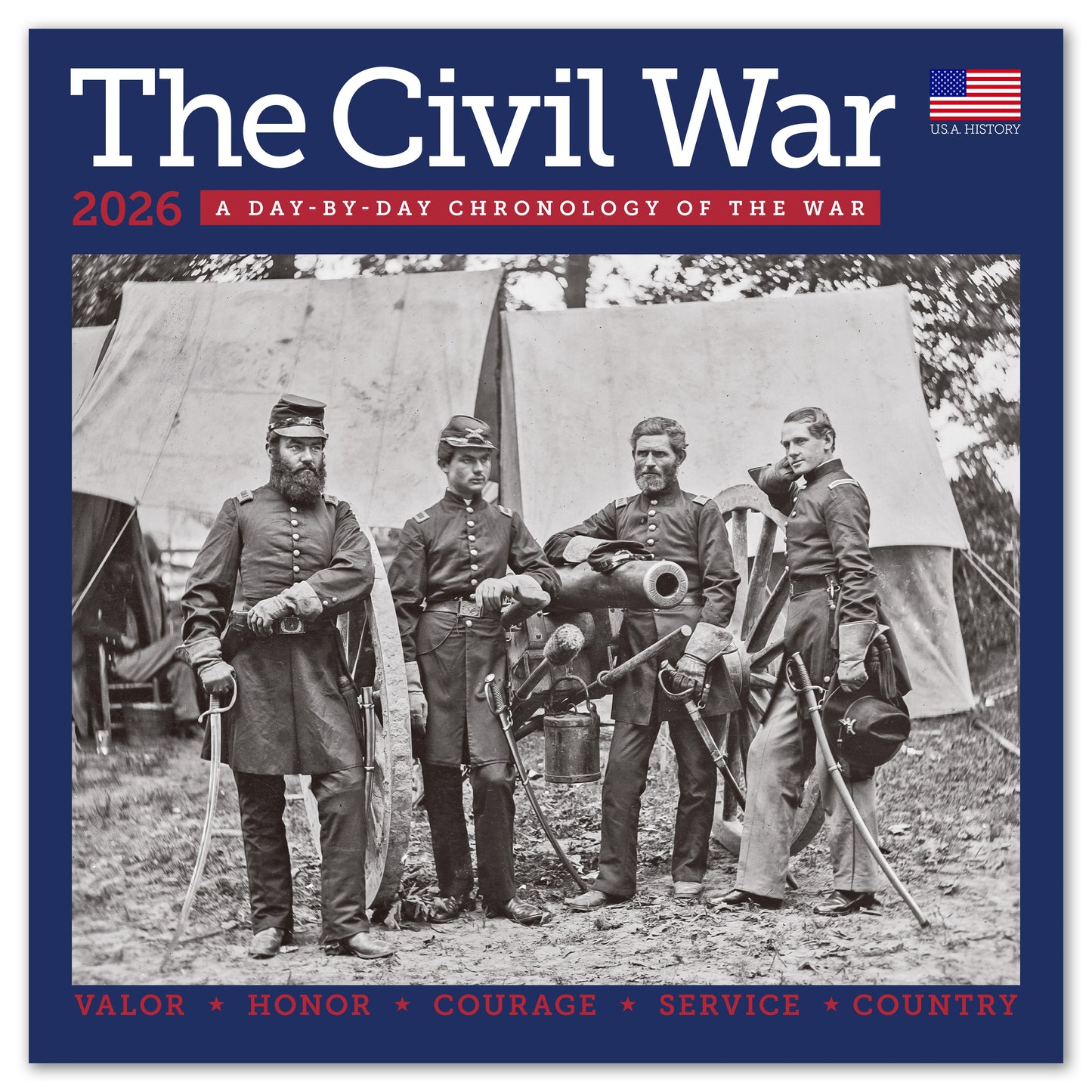 2026 Civil War Day-By-Day Chronology Wall Calendar, 12" x 12"