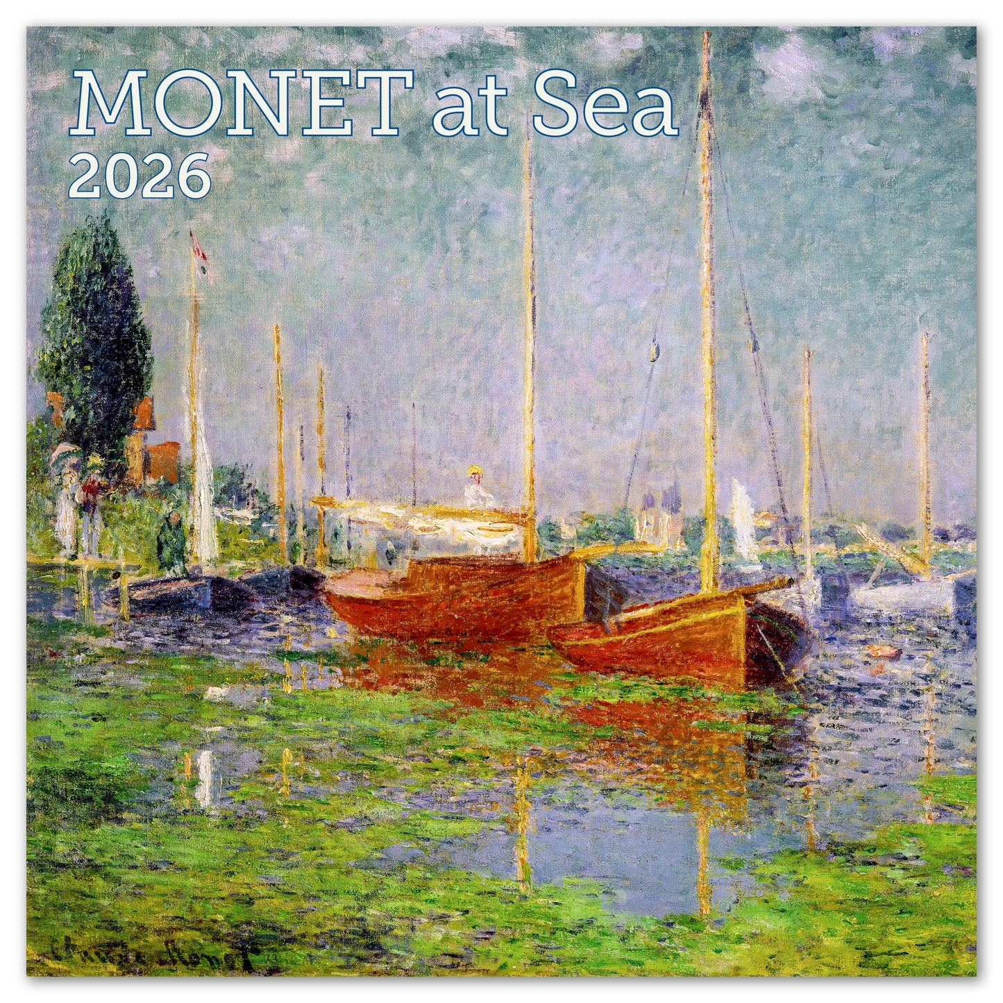 2026 Monet At Sea Wall Calendar, 12" x 12"