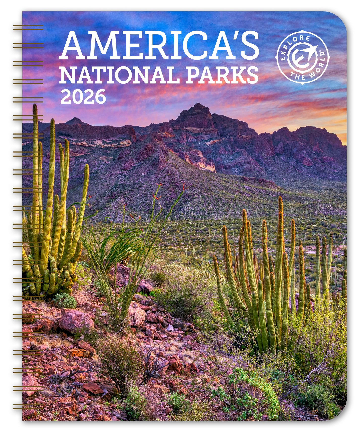 Cover of 2026 America's National Parks weekly engagement calendar.