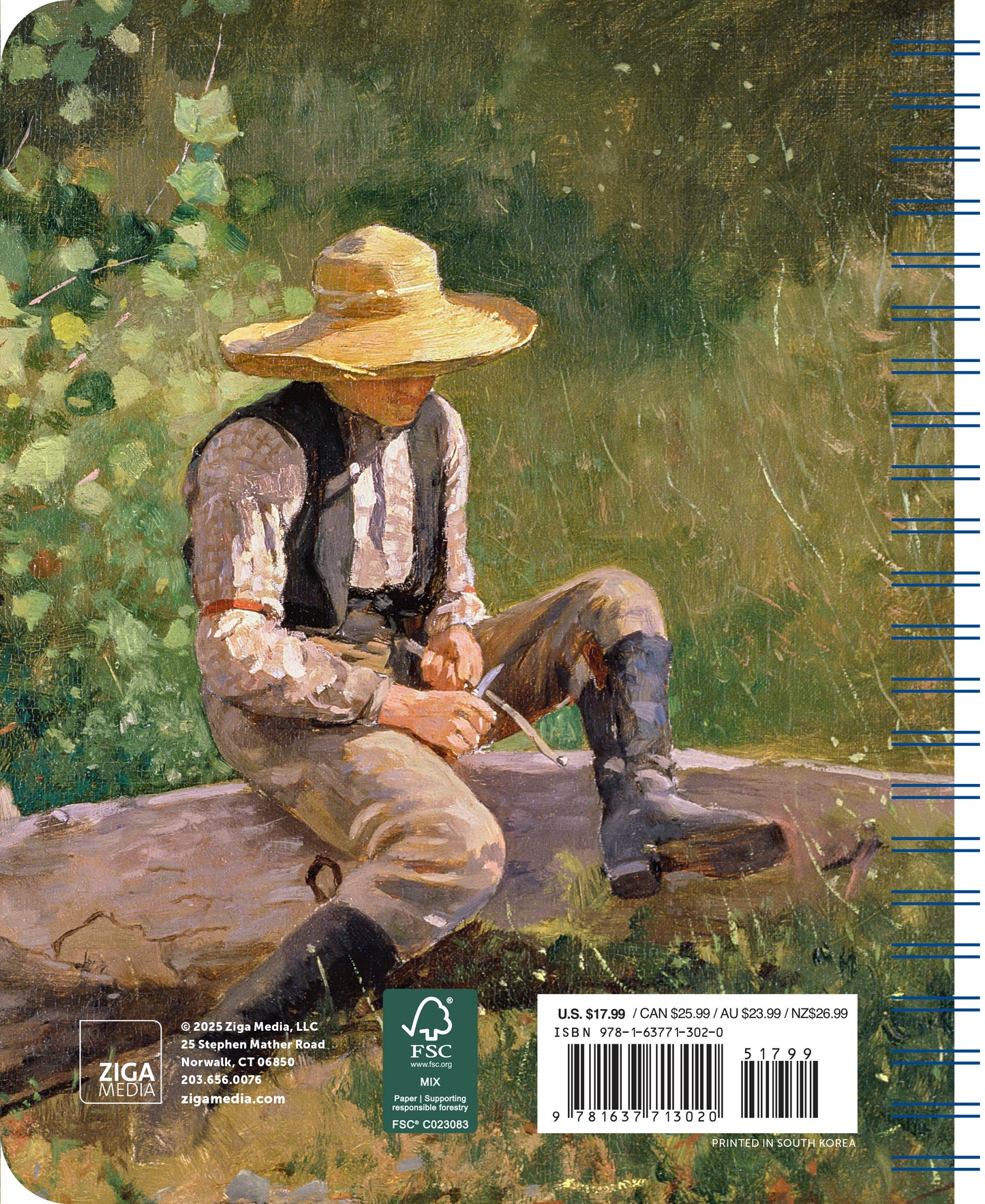 Elegant spiral-bound 2026 Impressionists planner featuring artwork by famous painters