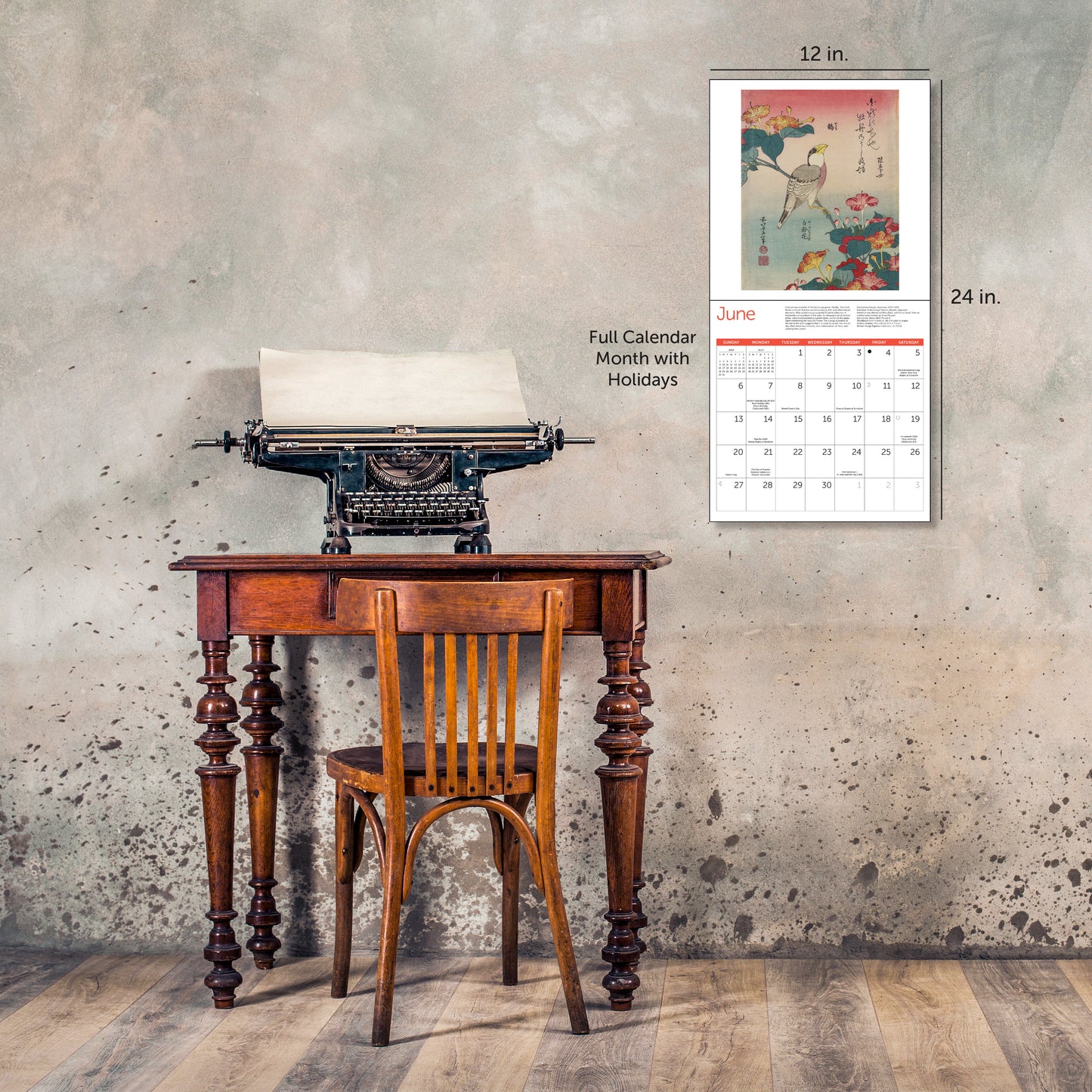 2027 Japanese Woodblocks, MFA Boston, Wall Calendar, 12" x 12"