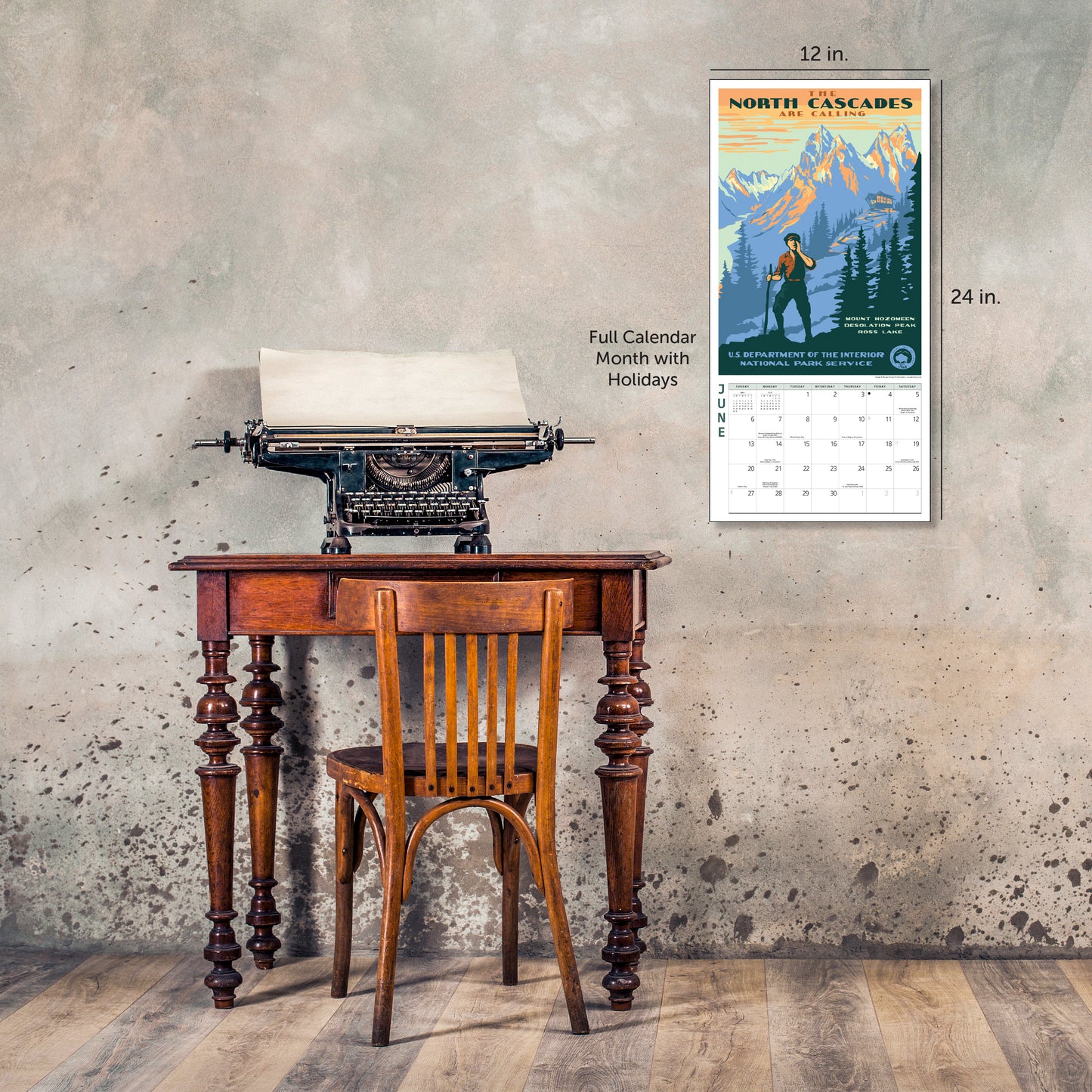 2027 National Parks WPA 12SQ Wall Calendar, 12" x 12"