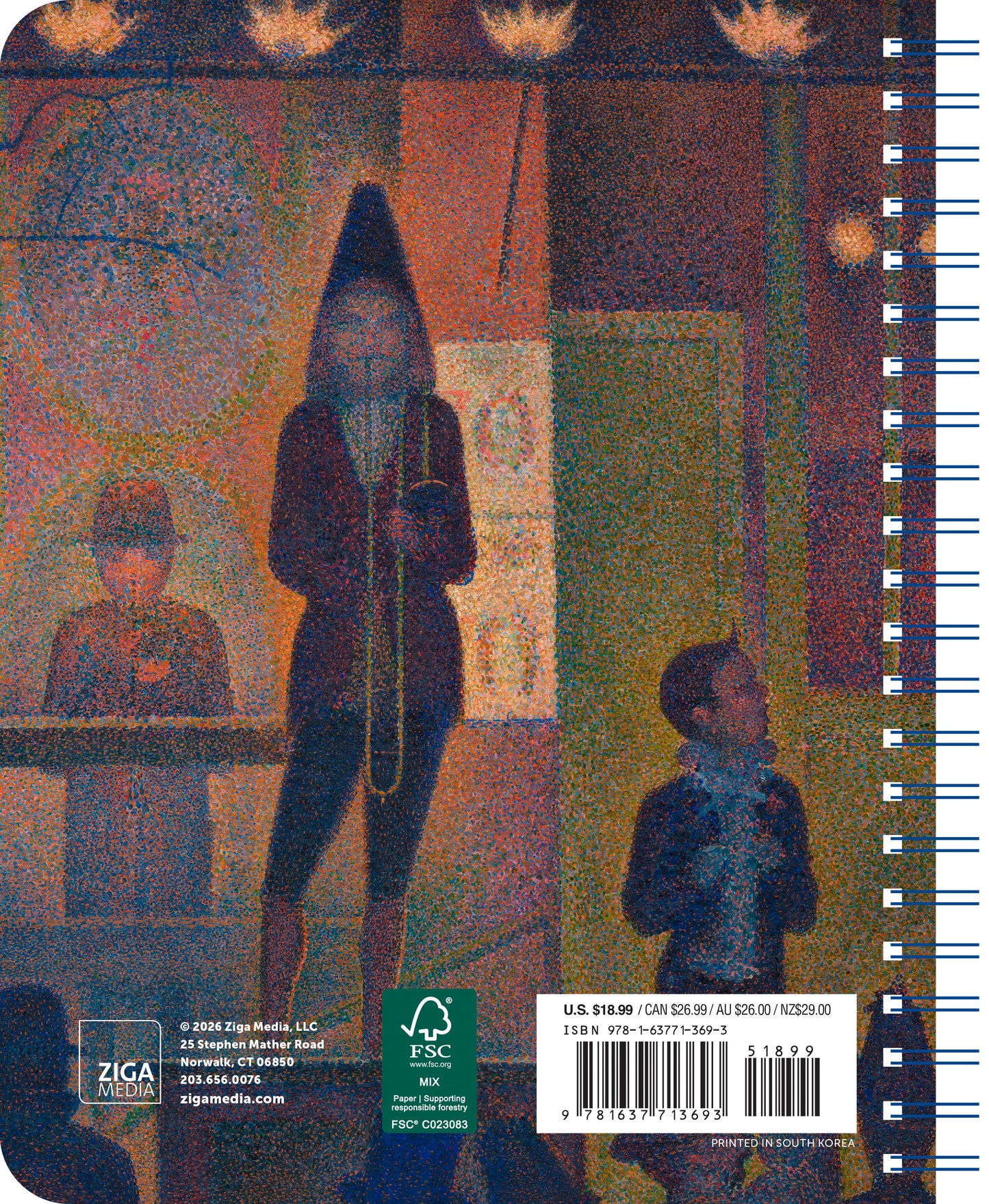 2027 Impressionists Weekly Desk Planner, 6.5" x 8.5" Spiral Bound