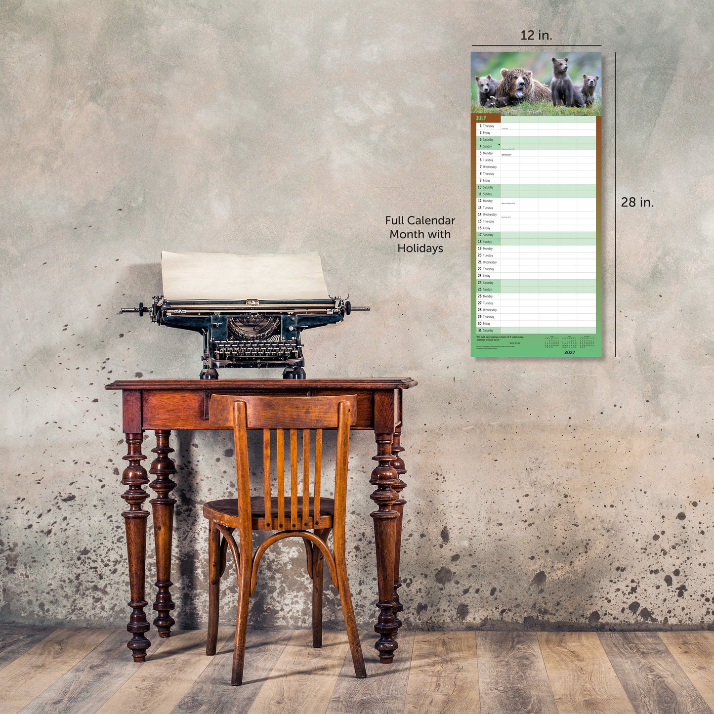 2027 Busy Family Wall Calendar, 12" x 14"