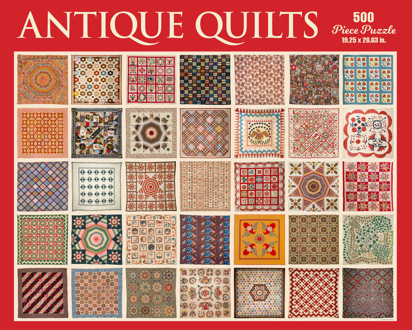 Antique Quilts 1000 or 500 Piece Puzzle