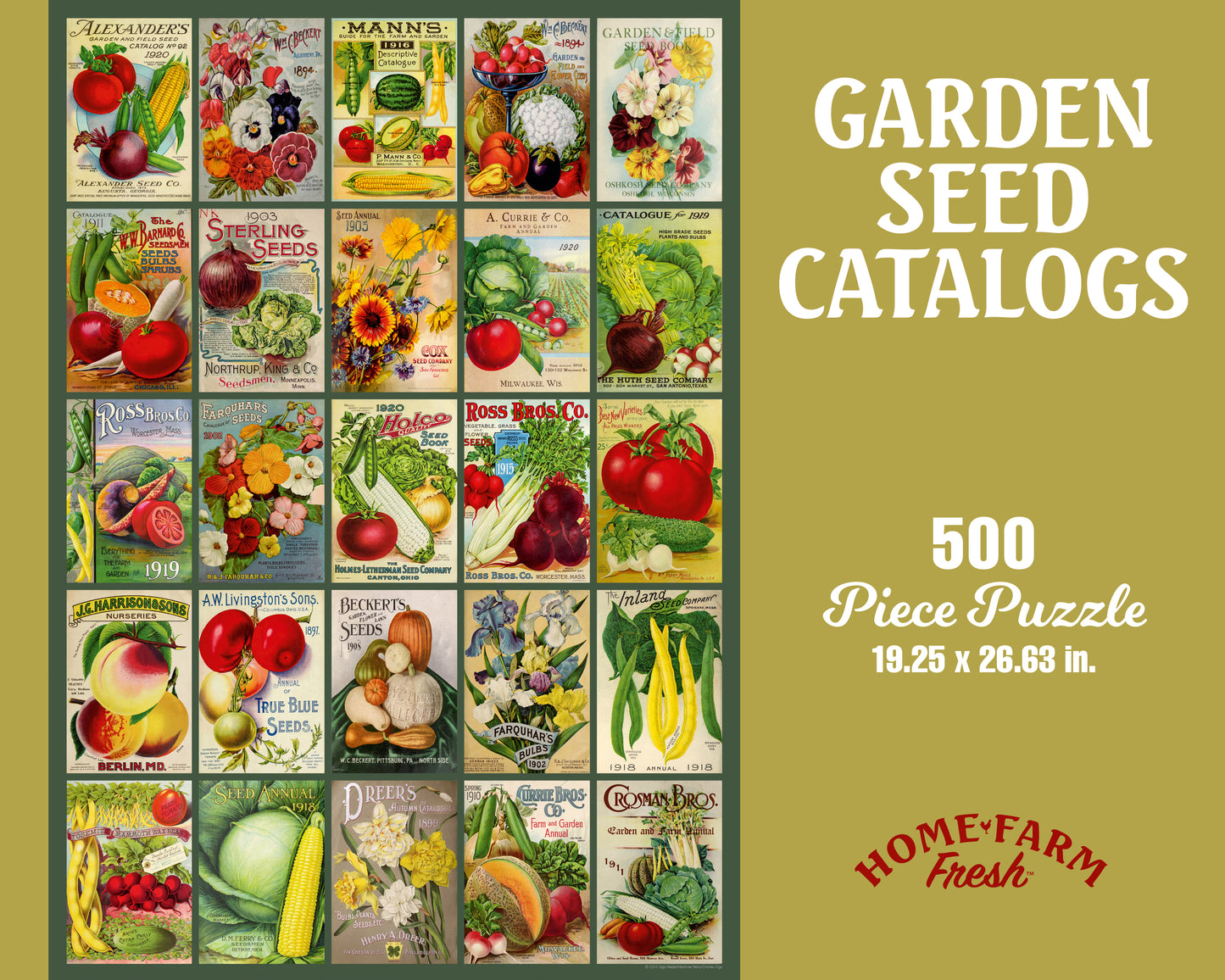 Garden Seed Catalogs 1000 or 500 Piece Puzzle