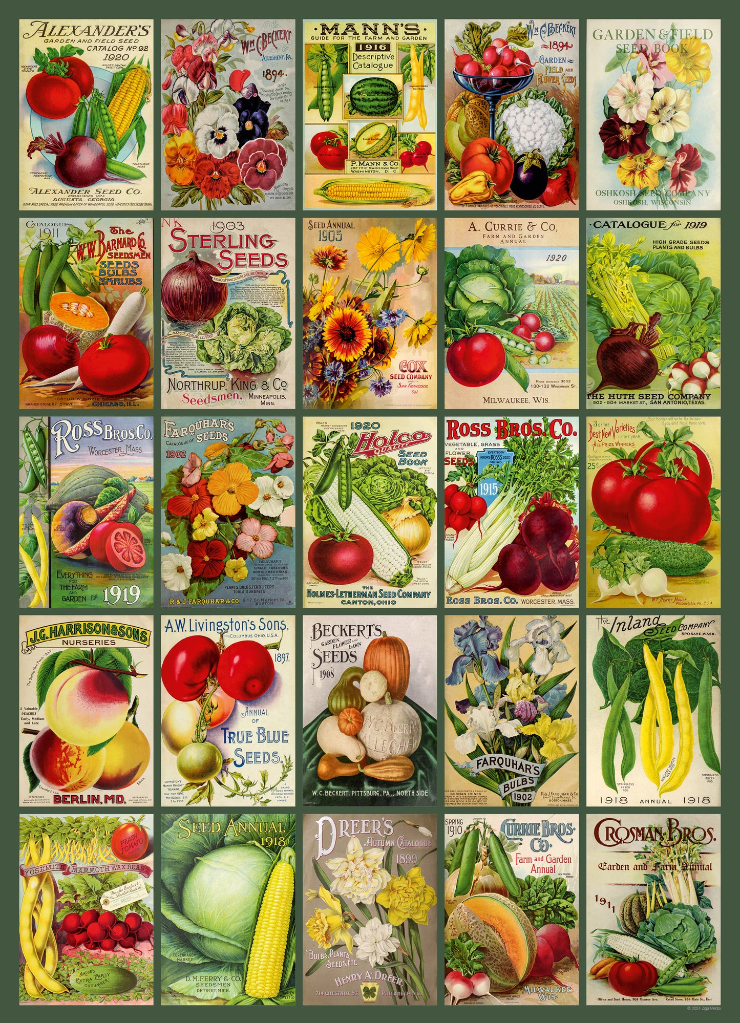 Garden Seed Catalogs 1000 or 500 Piece Puzzle