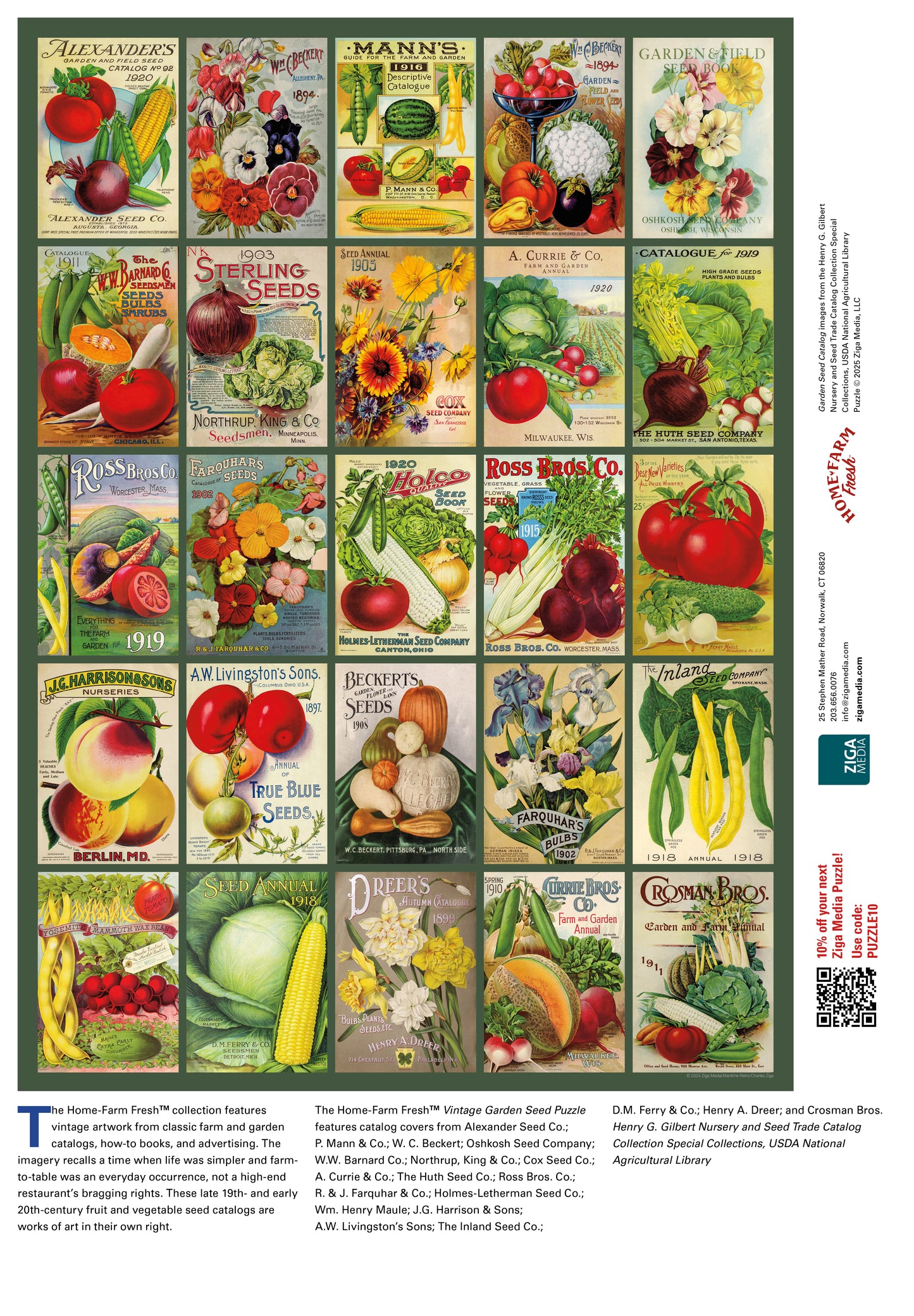 Garden Seed Catalogs 1000 or 500 Piece Puzzle
