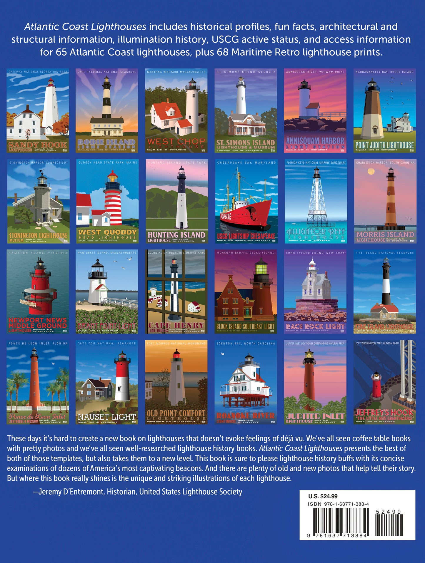 ATLANTIC COAST LIGHTHOUSES Book, 144 pages, 8.5 x 11 in.
