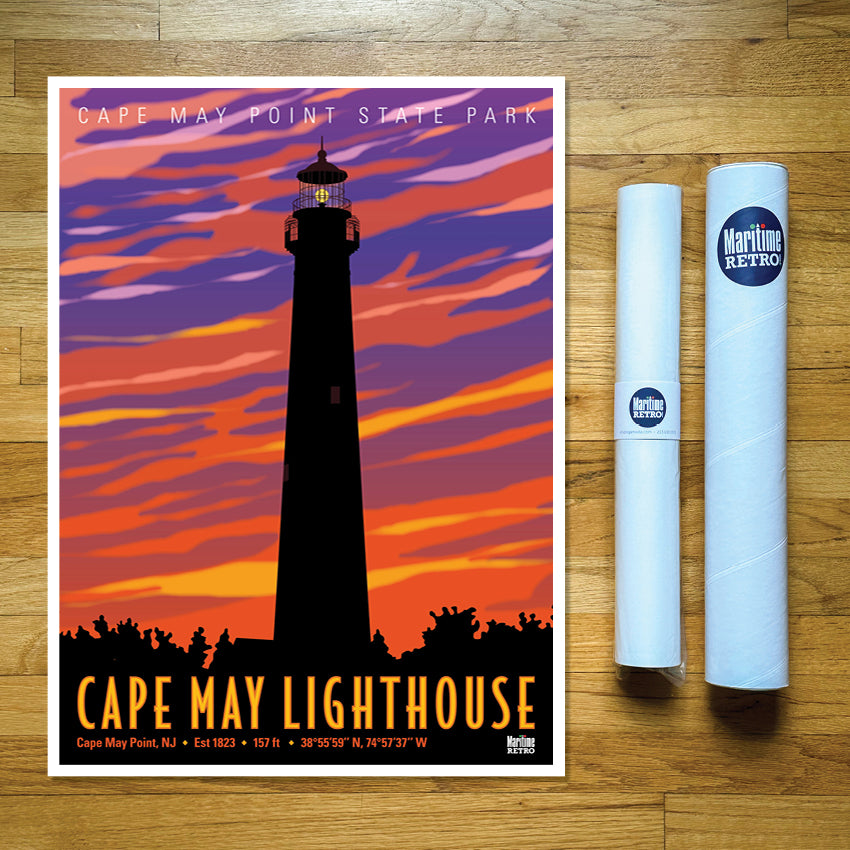 Cape May Lighthouse Sunset Print