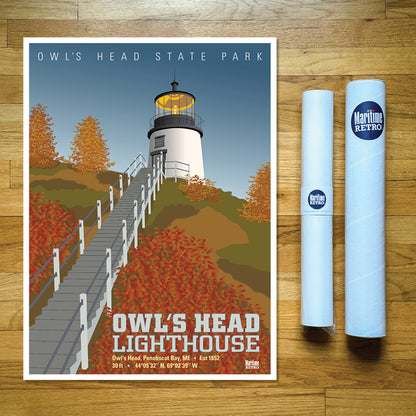 Owl's Head Lighthouse Print