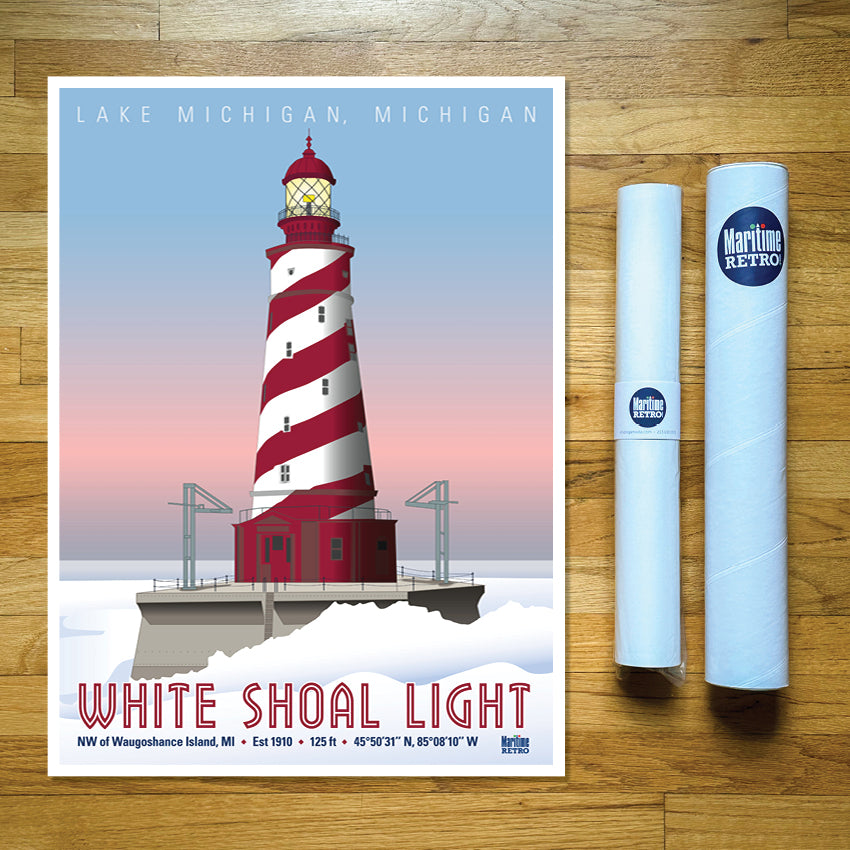 White Shoal Lighthouse Print