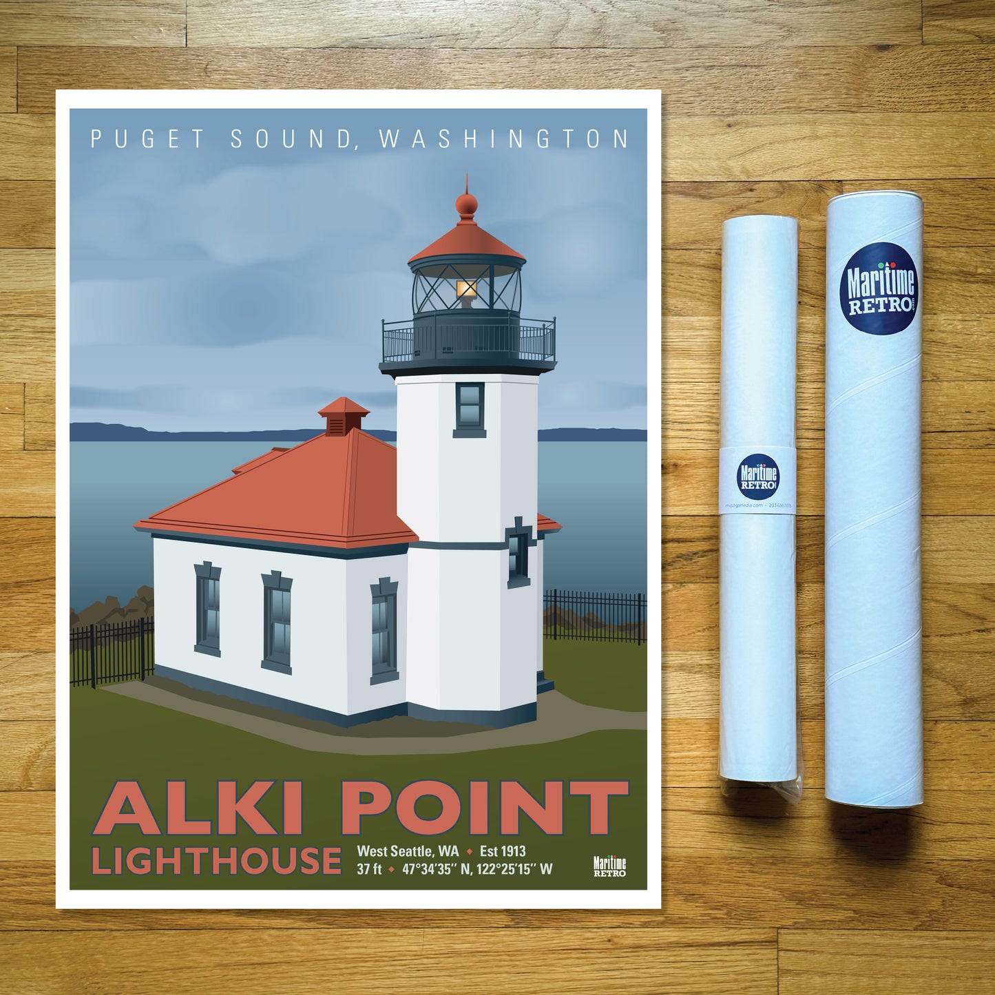 Alki Point Lighthouse Print