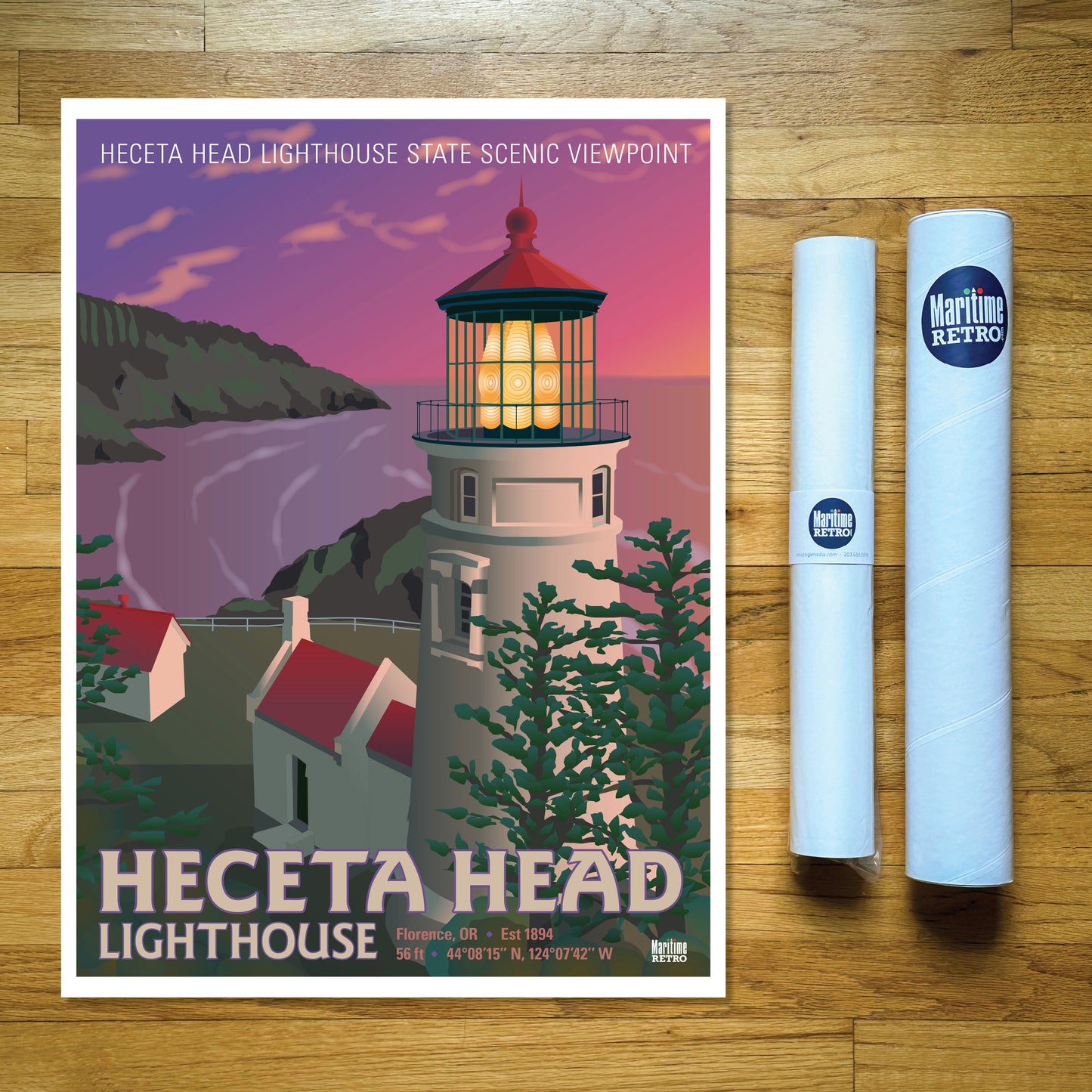 Heceta Head Lighthouse Sunset Print