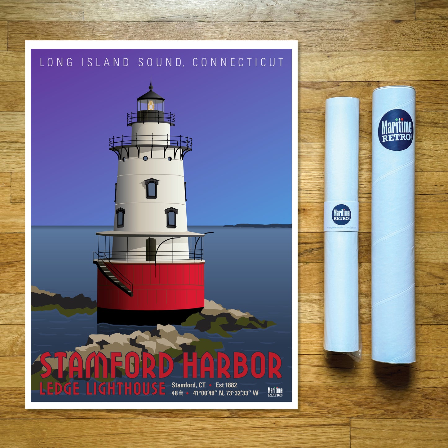 Stamford Harbor Lighthouse Print