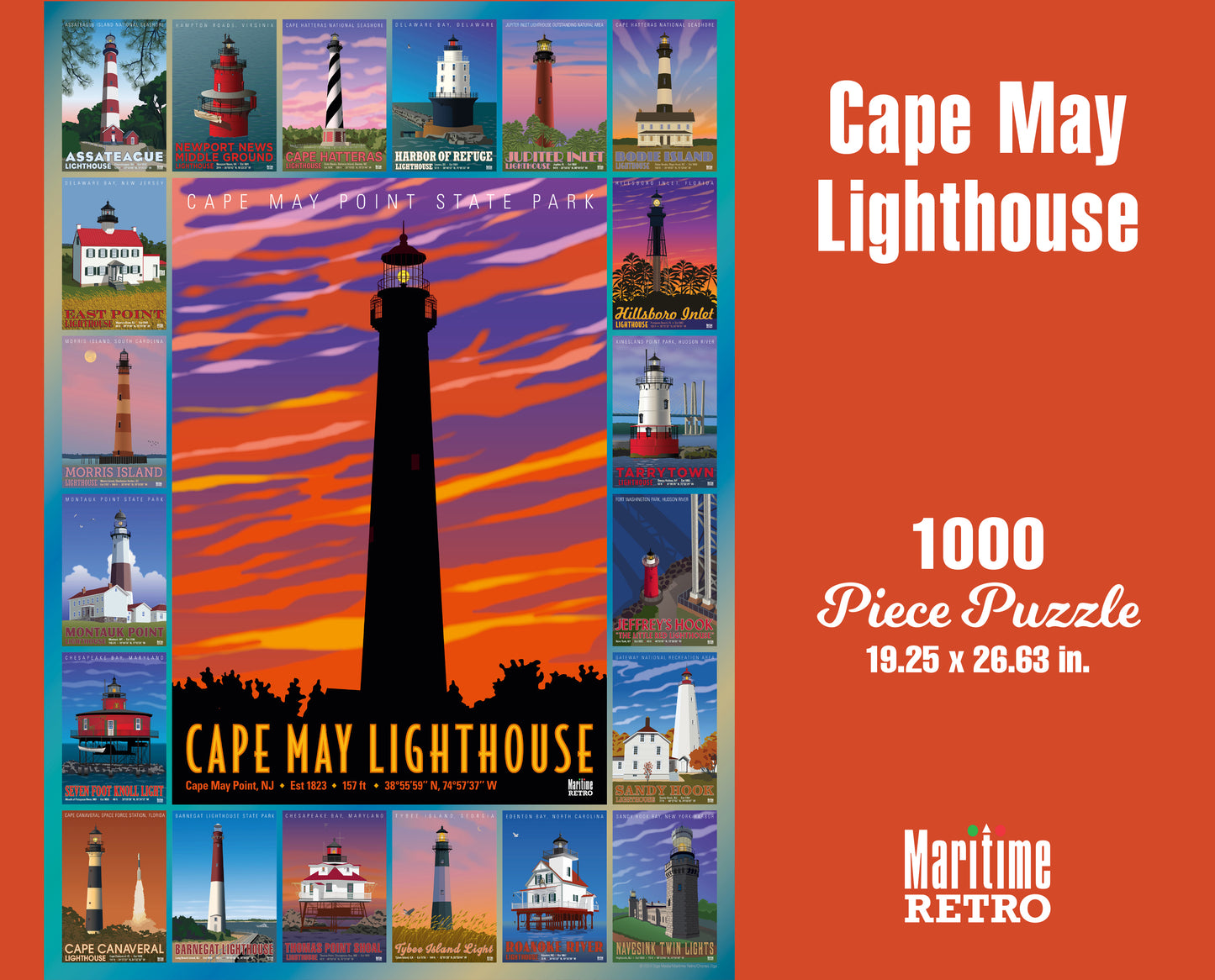 Cape May Lighthouse 1000 or 500 Piece Puzzle