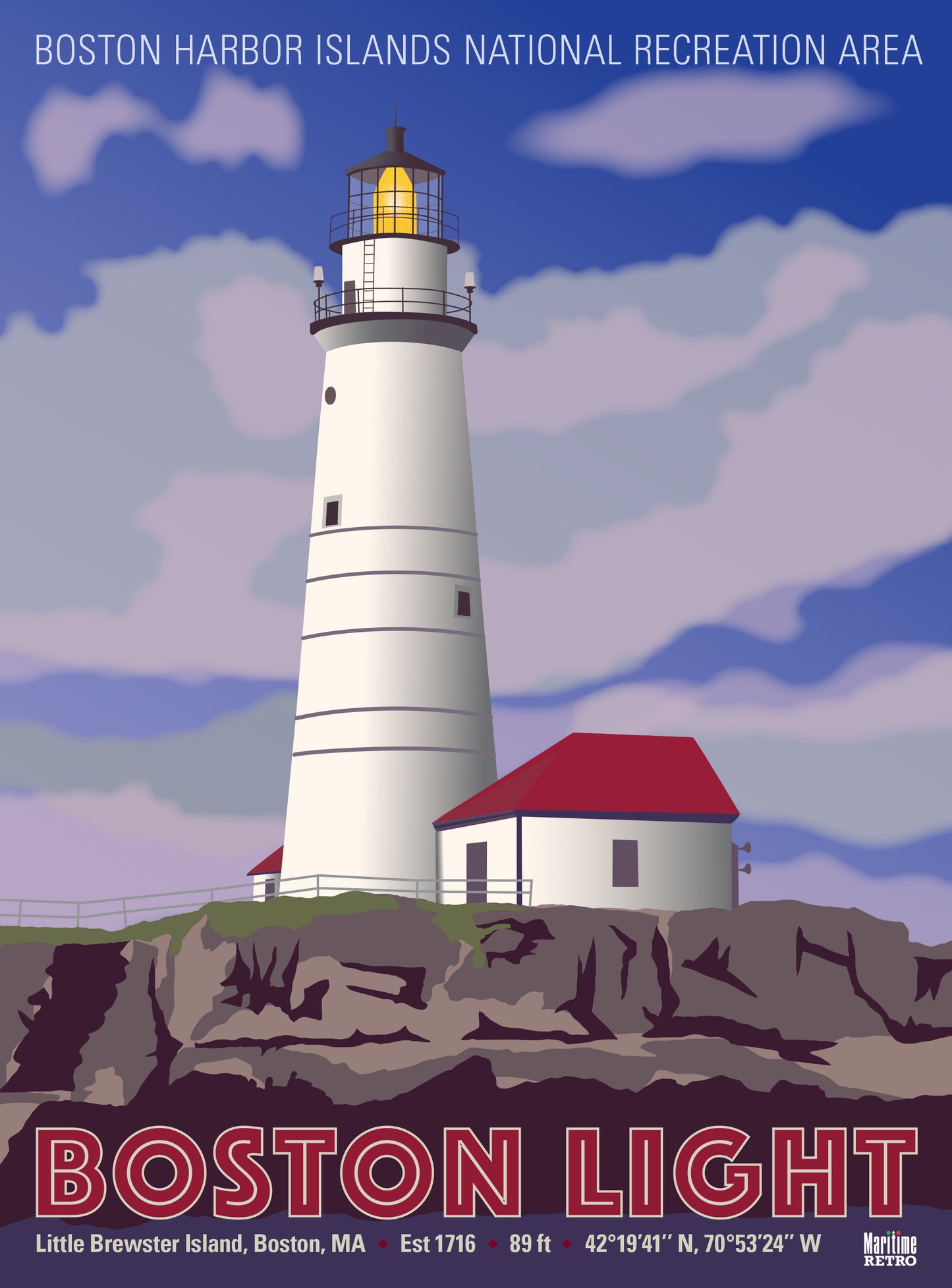 Boston Light Print