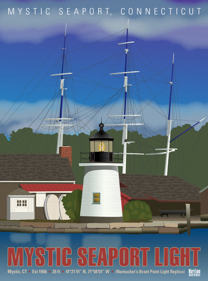 Mystic Seaport Lighthouse Print