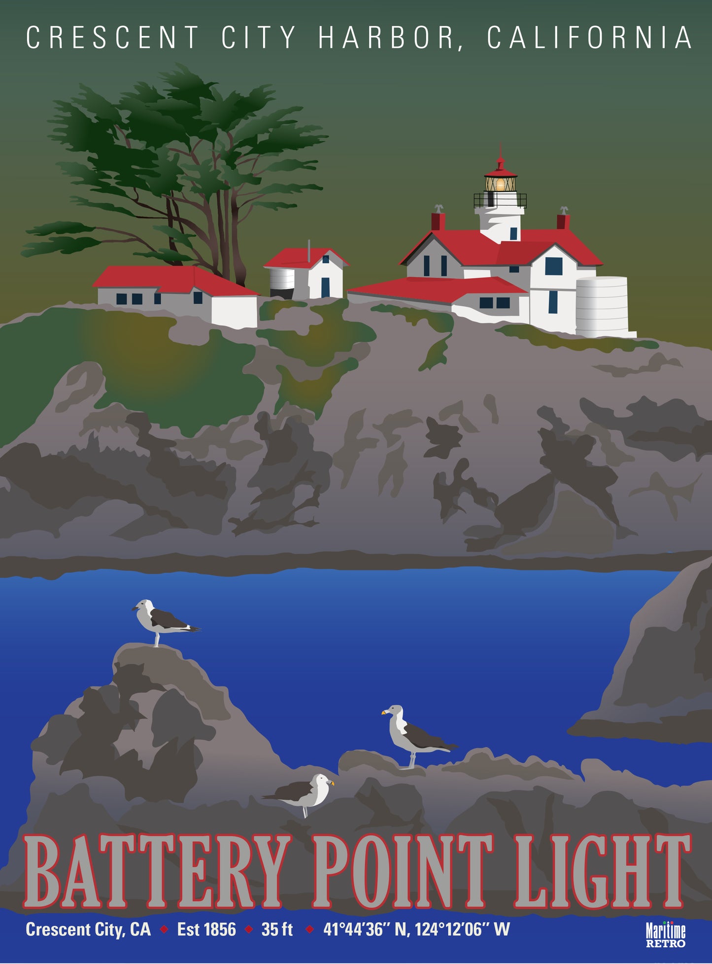 Battery Point Light (Crescent City) Print