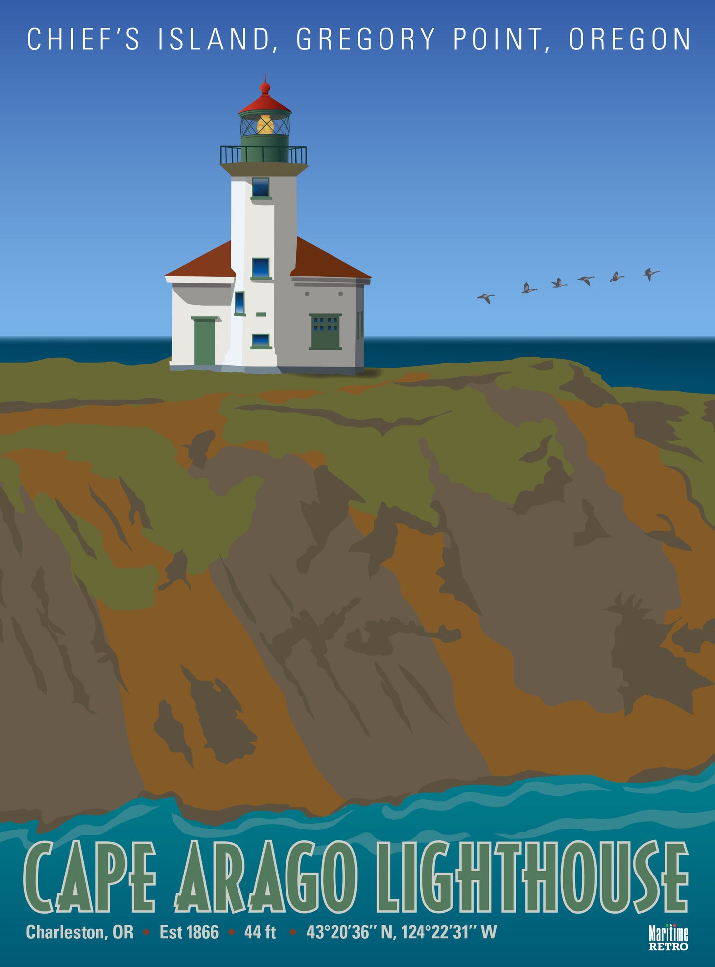 Cape Arago Lighthouse Print