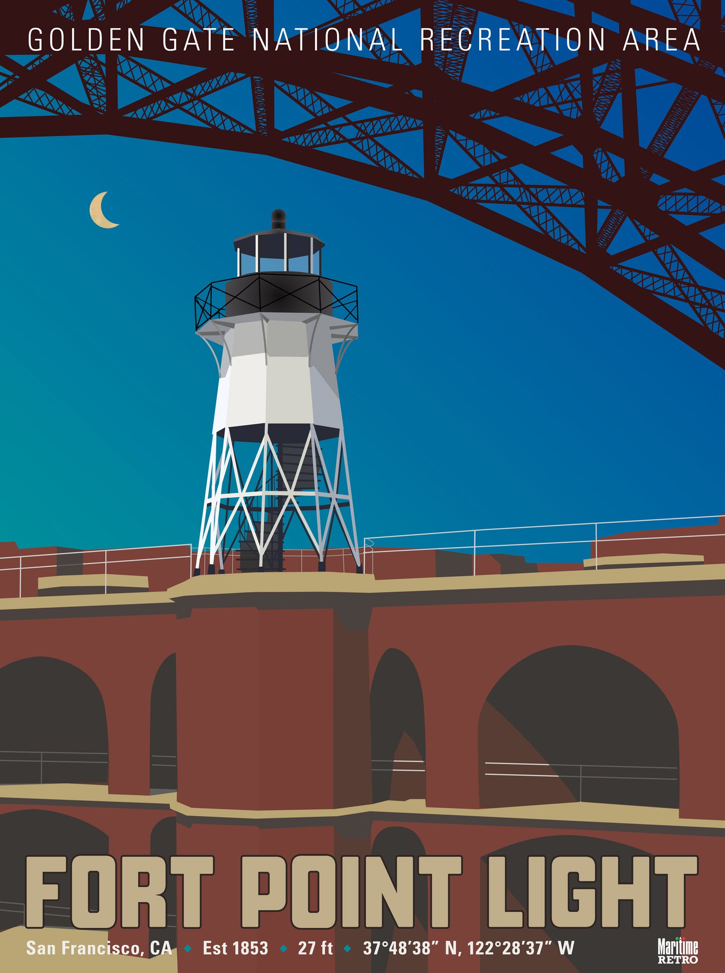 Fort Point Light Print