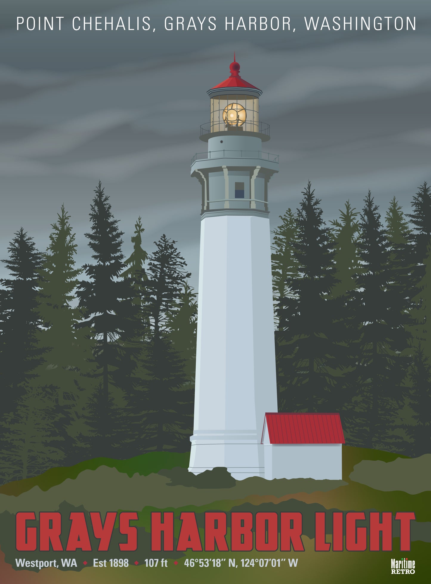 Grays Harbor Light Print