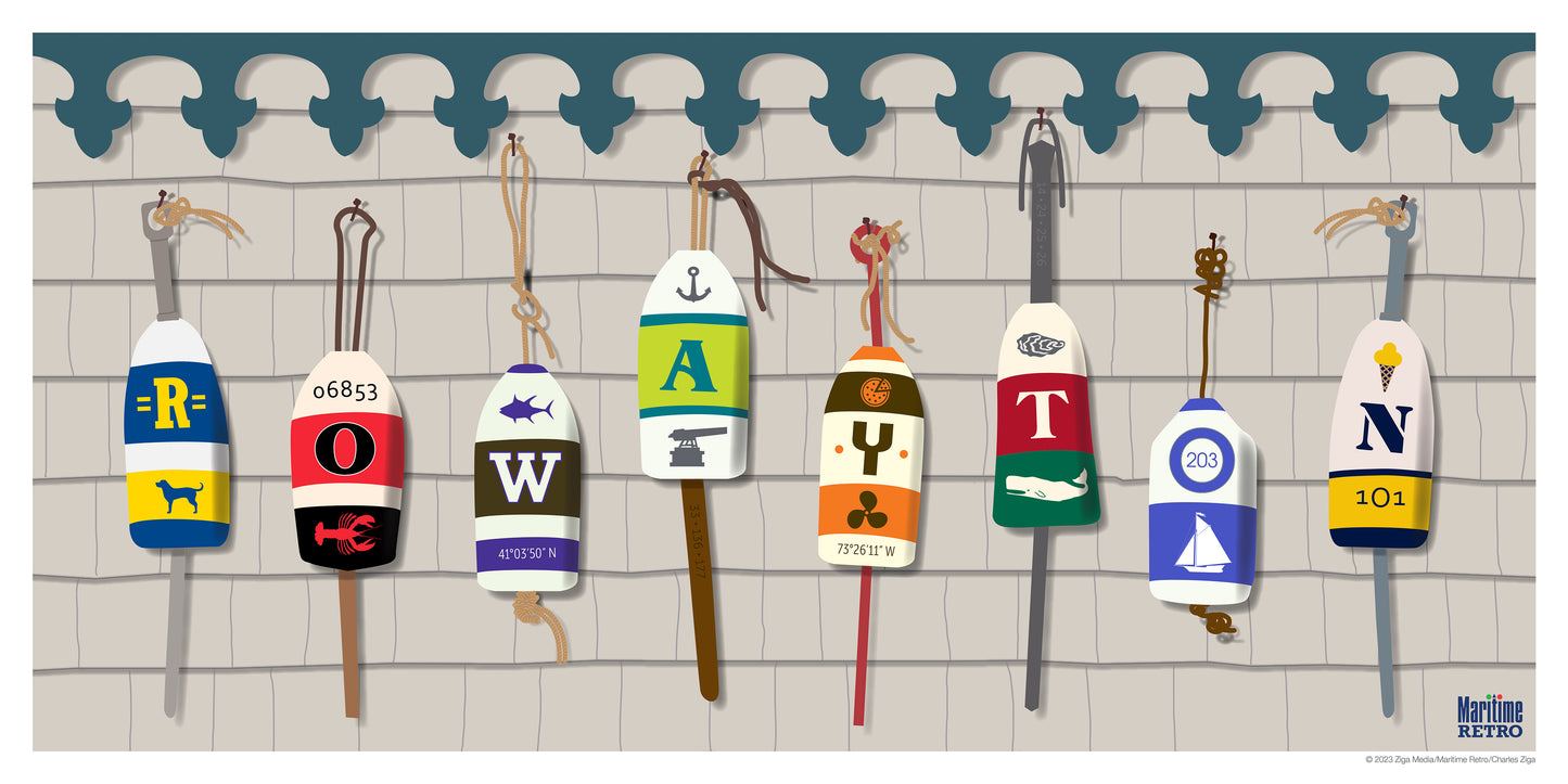 Rowayton Buoys Print