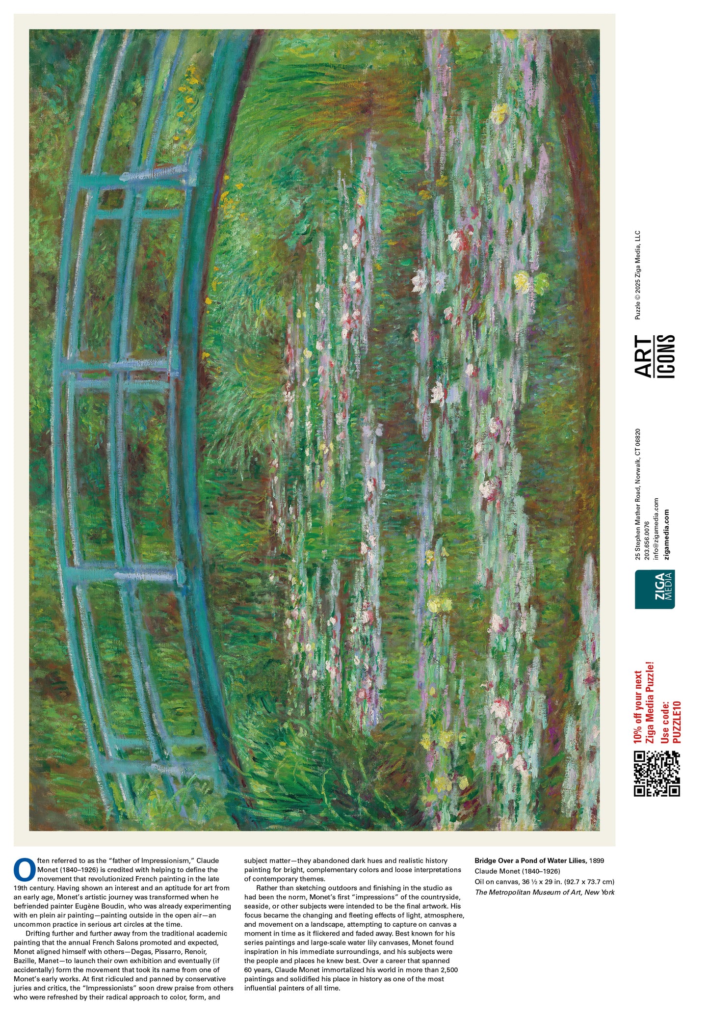 Monet—Bridge 1000 or 500 Piece Puzzle