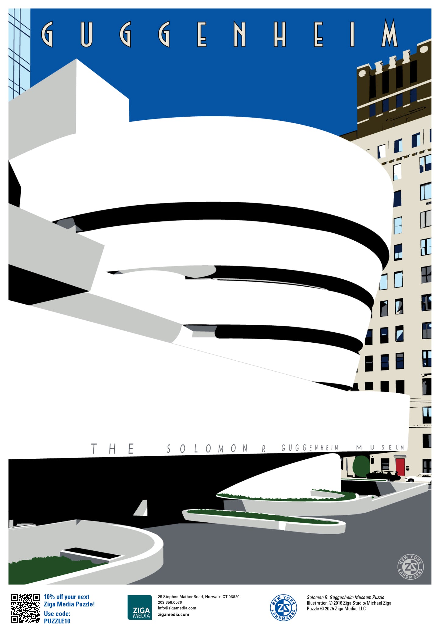 Guggenheim Museum 1000 or 500 Piece Puzzle