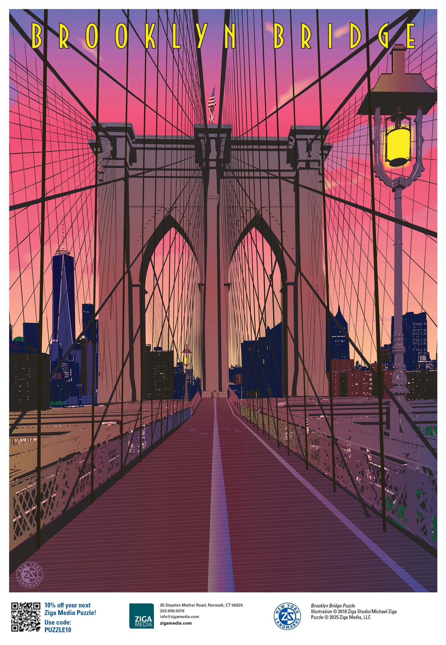Brooklyn Bridge 1000 or 500 Piece Puzzle