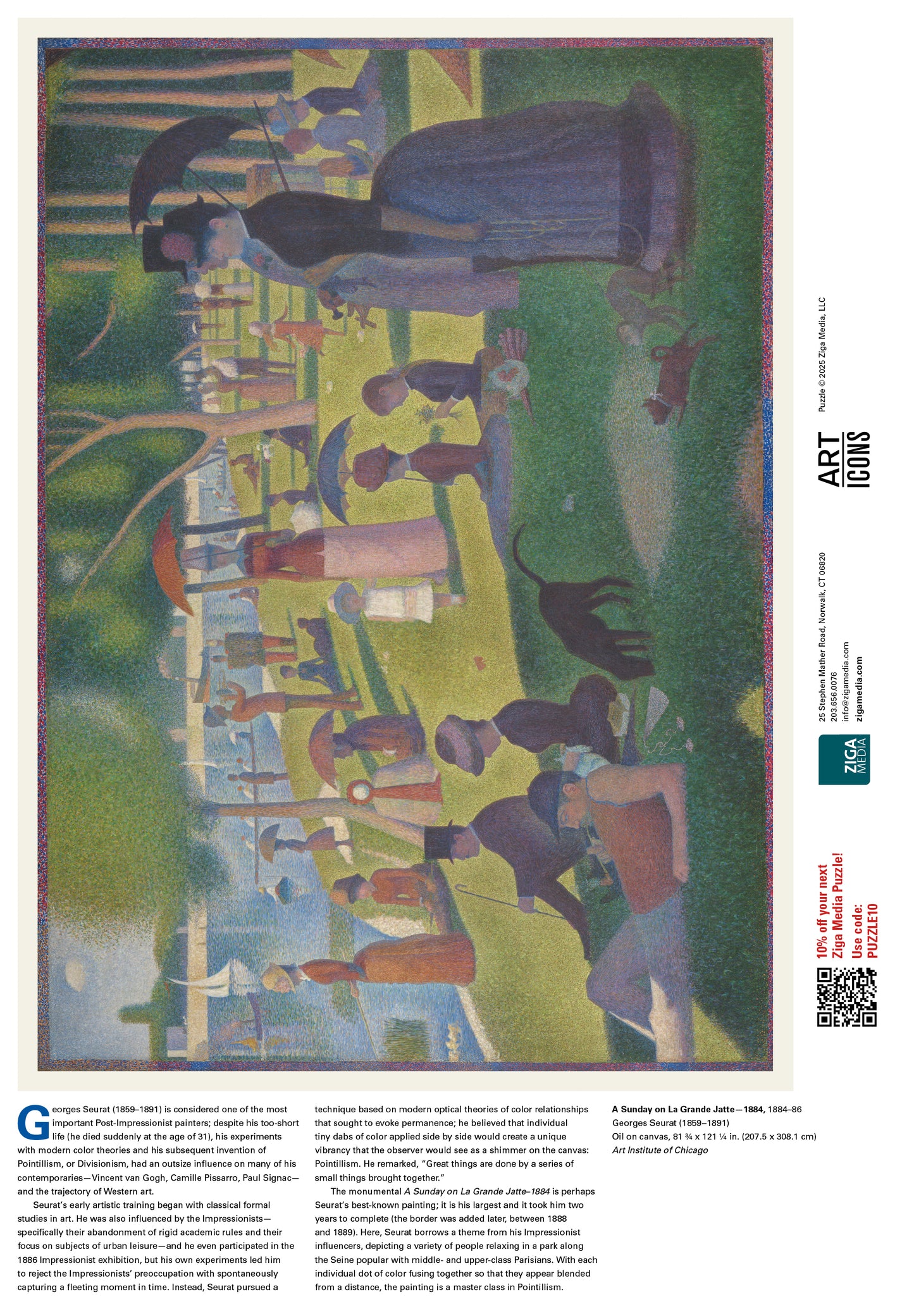 Seuart-La Grande Jatte 1000 or 500 Piece Puzzle
