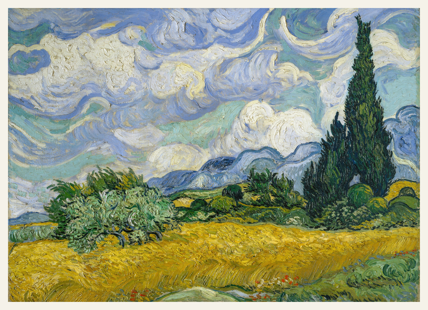Van Gogh—Wheat Field 1000 or 500 Piece Puzzle