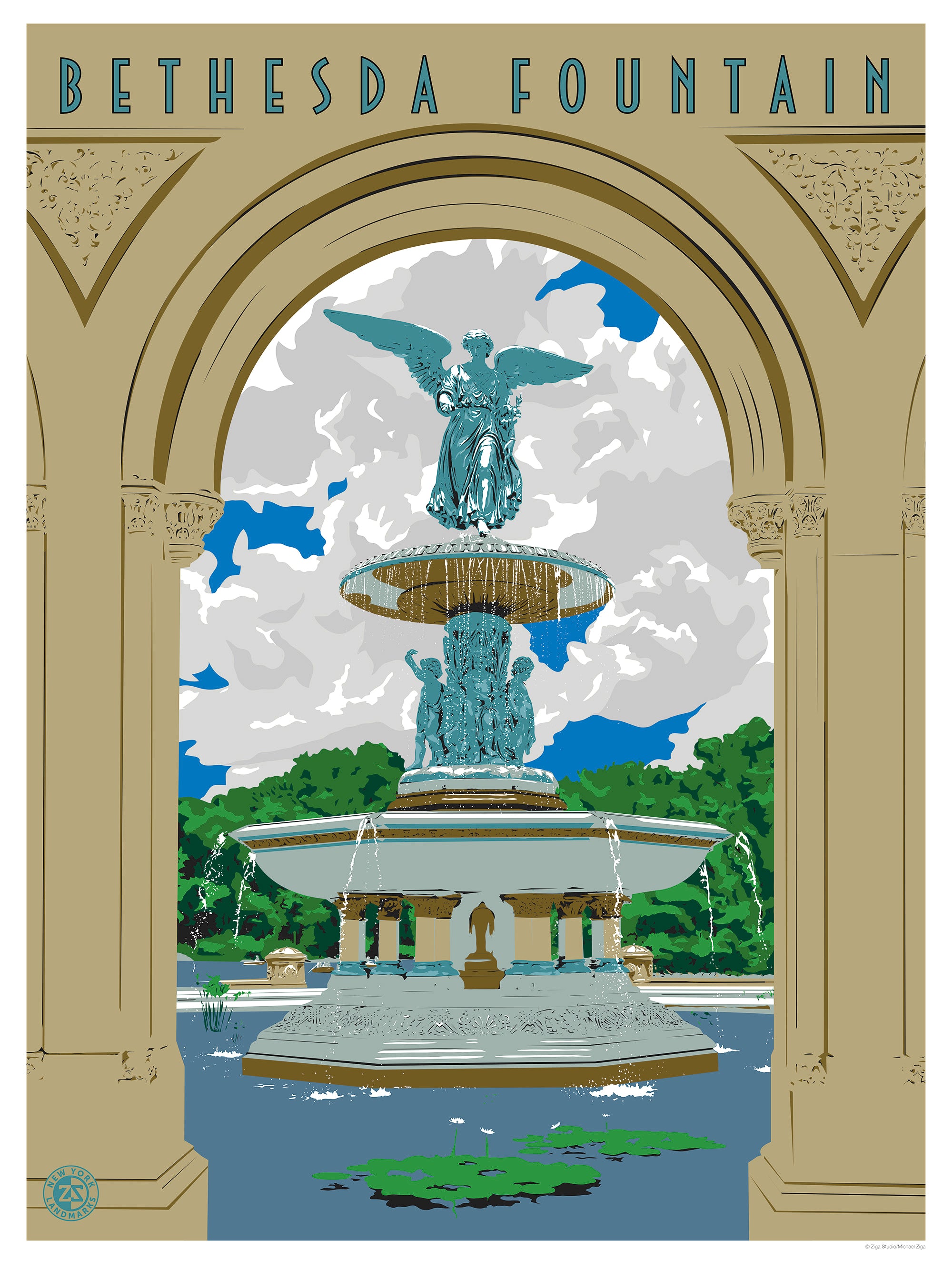 Bethesda Fountain Art: Canvas Prints, Frames & Posters
