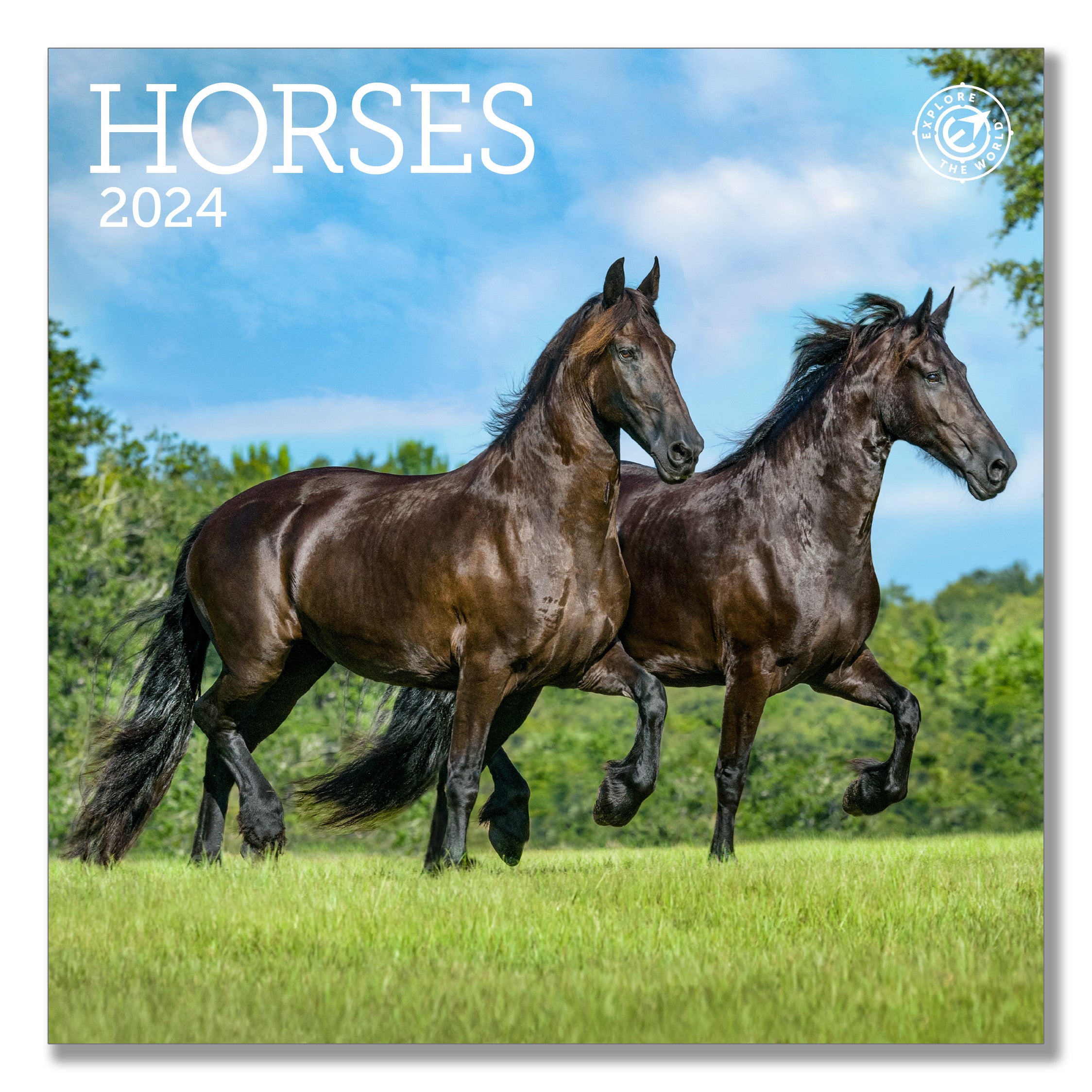 Horses Mini Wall Calendar 2024, 7" x 7" Ziga Media