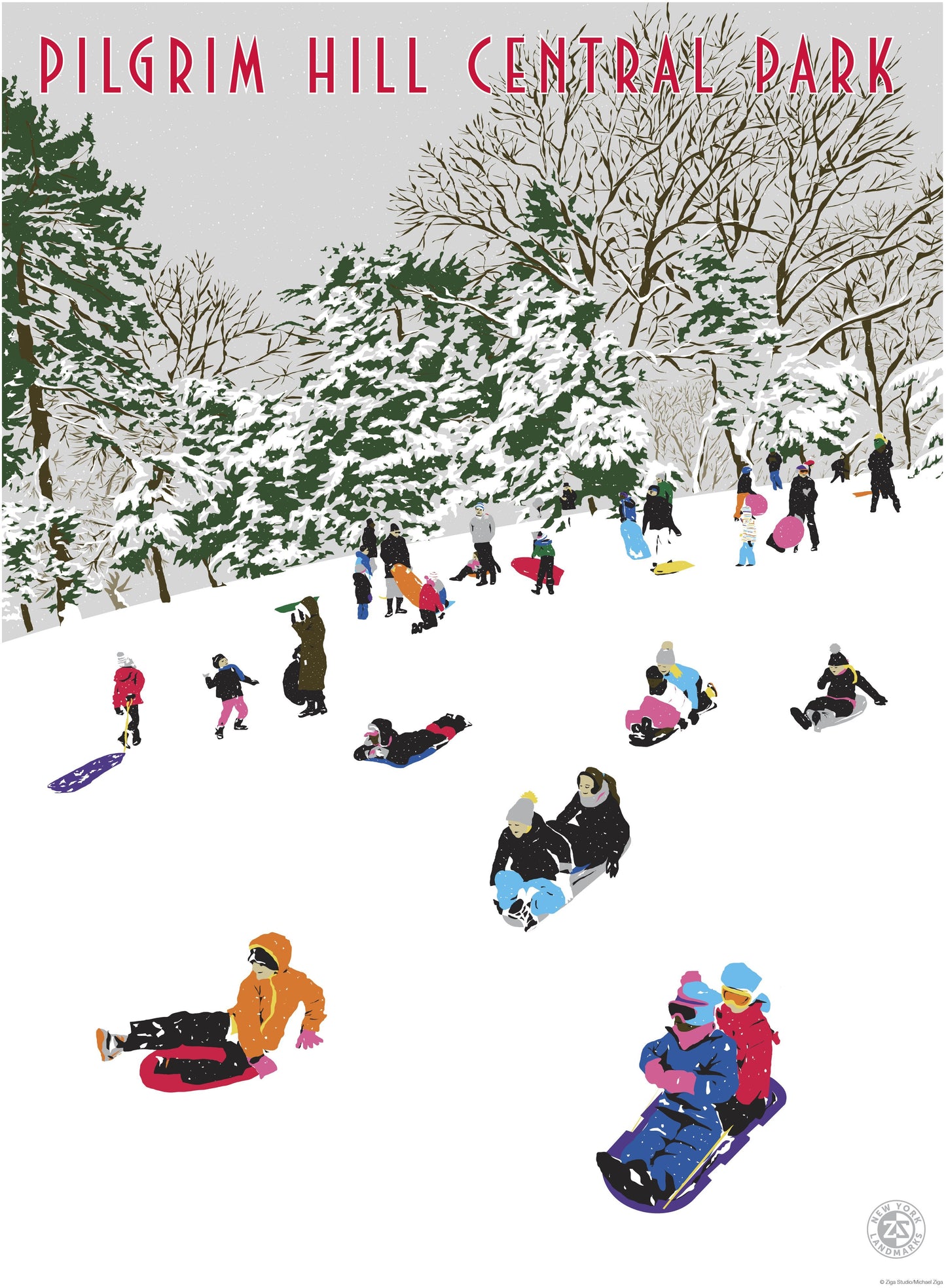 Central Park Pilgrim Hill Print - Ziga Media