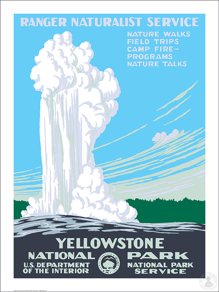 Yellowstone National Park Grandview Edition (Geyser) Giclée Print