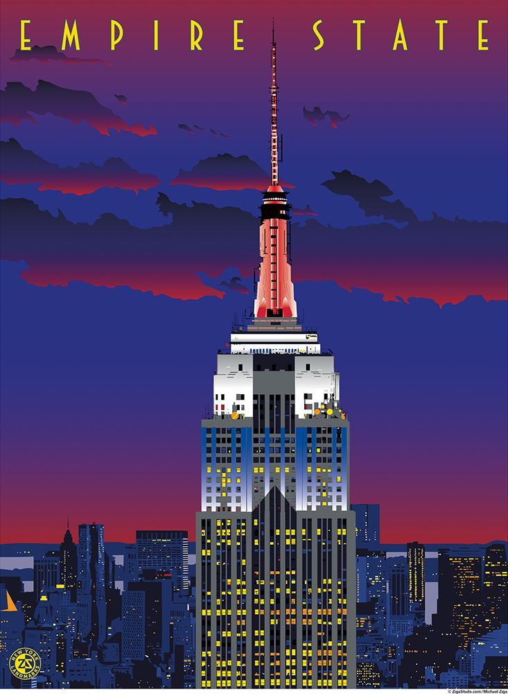 Empire State Print, Night - Ziga Media