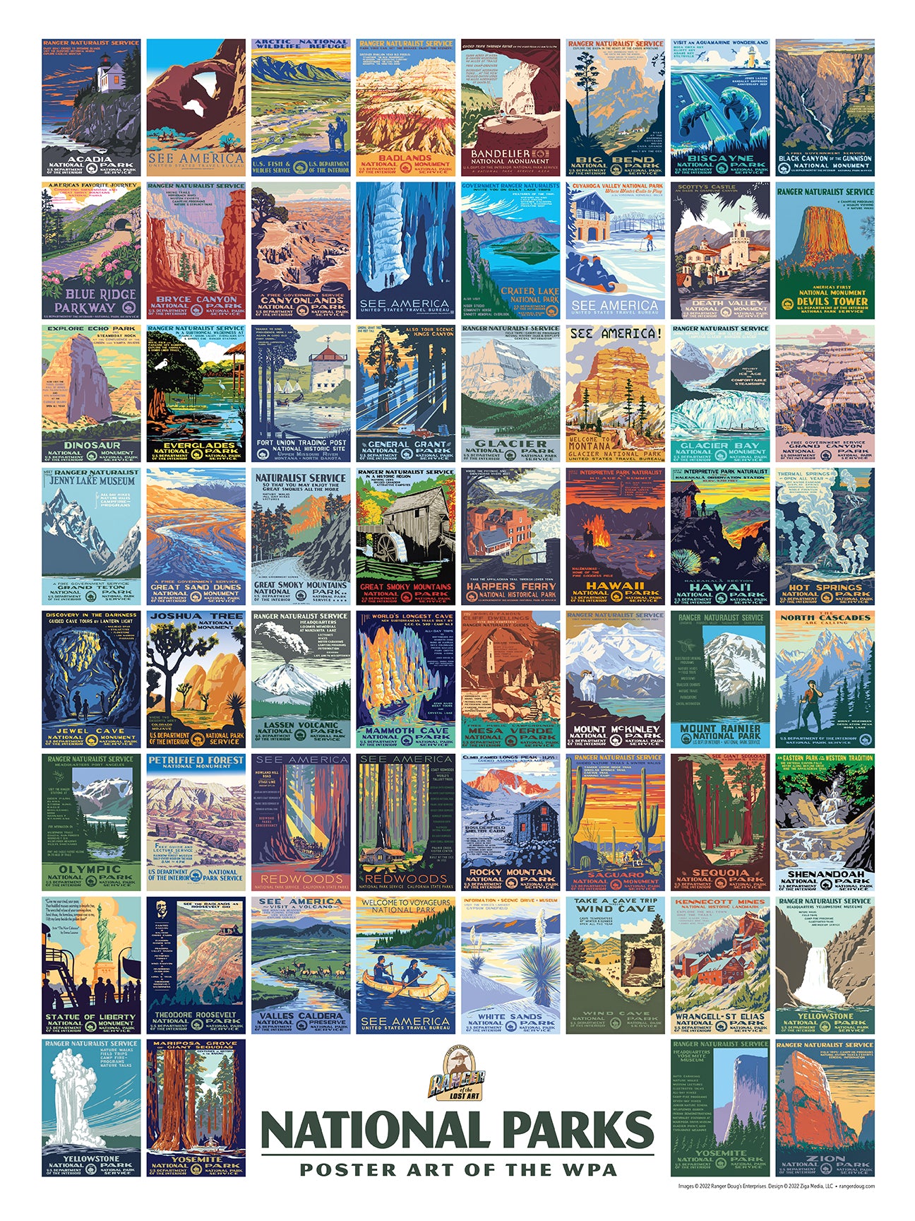 WPA National Park Poster of Posters Giclée Print