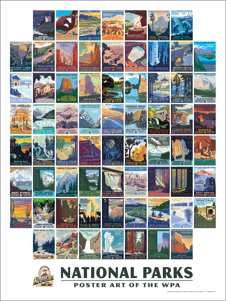 WPA National Park Poster of Posters Giclée Print