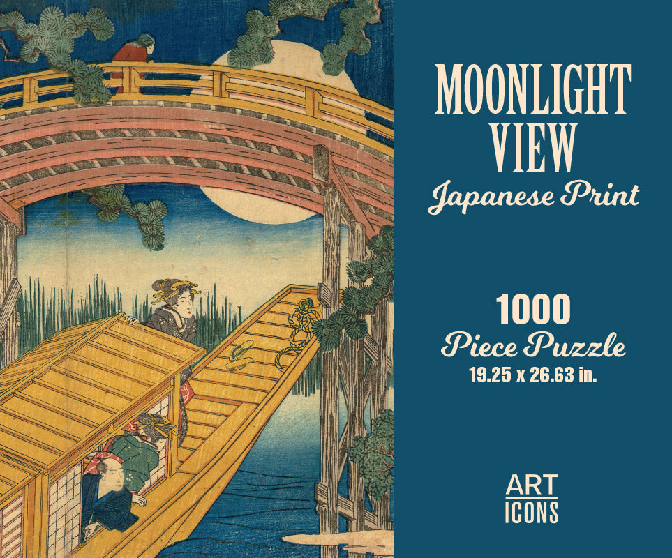 Moonlight View Japanese Print 1000 Piece Puzzle