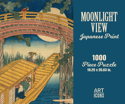 Moonlight View Japanese Print 1000 Piece Puzzle