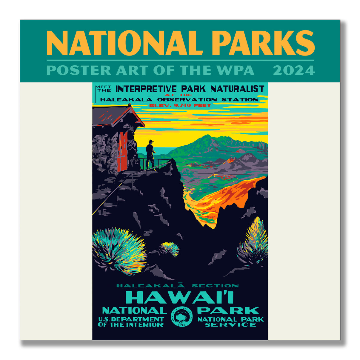 National Parks—Poster Art of the WPA Mini Wall Calendar 2024, 7" x 7