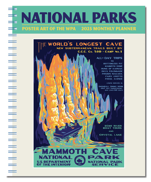 2025 National Parks Poster Art of The WPA Monthly Planner 7.5" x 9.75" Spiral Bound