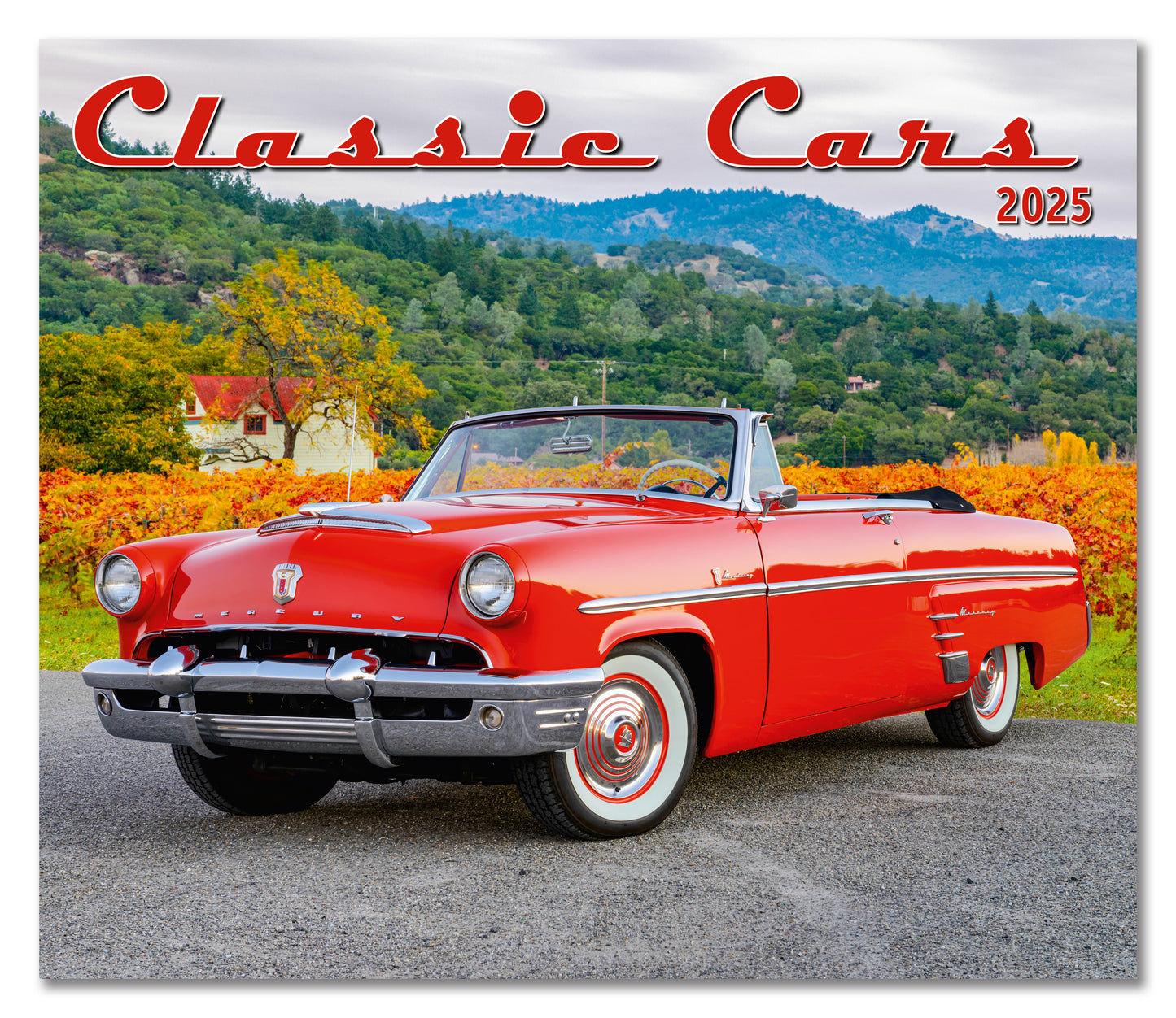 Classic Cars Wall Calendar 2025, Monthly January-December 14'' x 12"