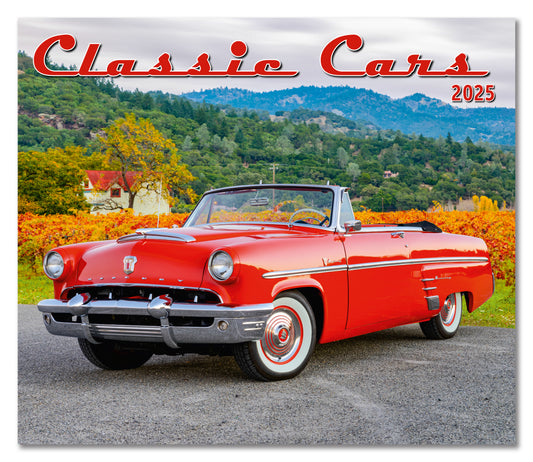 Classic Cars Wall Calendar 2025, Monthly January-December 14'' x 12"