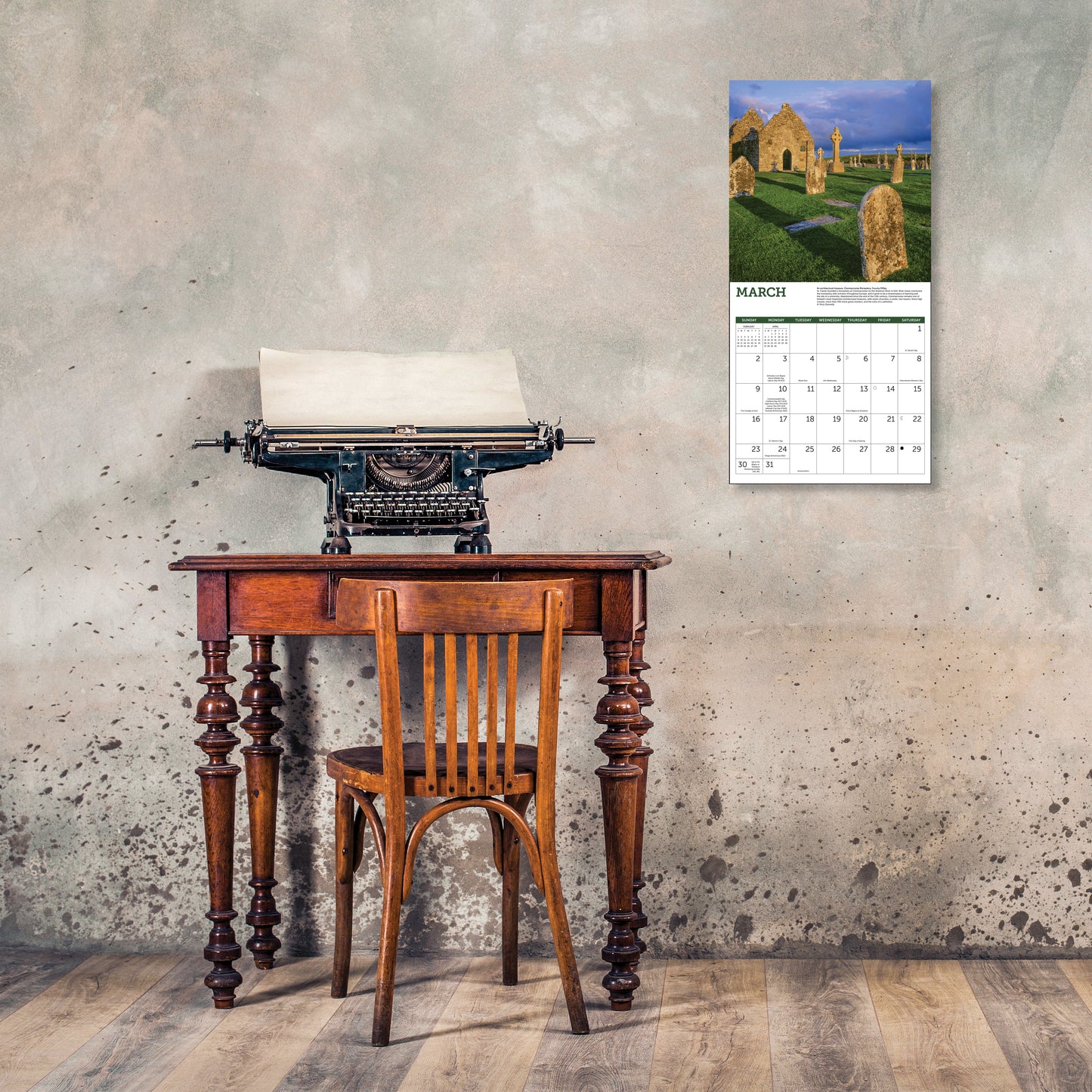 Irish Country Wall Calendar 2025, Monthly January-December 12'' x 12"