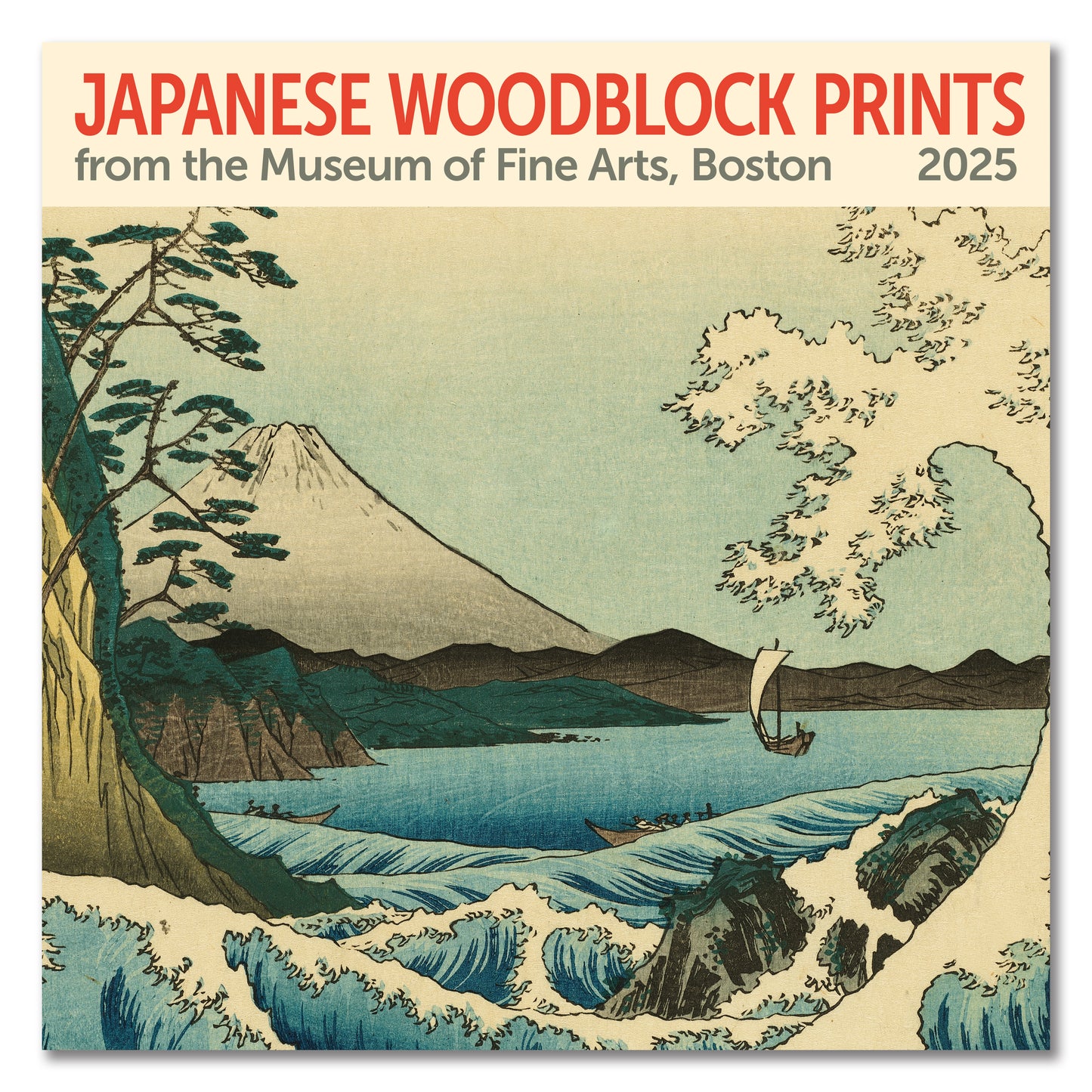 MFA, Boston, Japanese Woodblocks Wall Calendar 2025, Monthly January-December 12'' x 12"