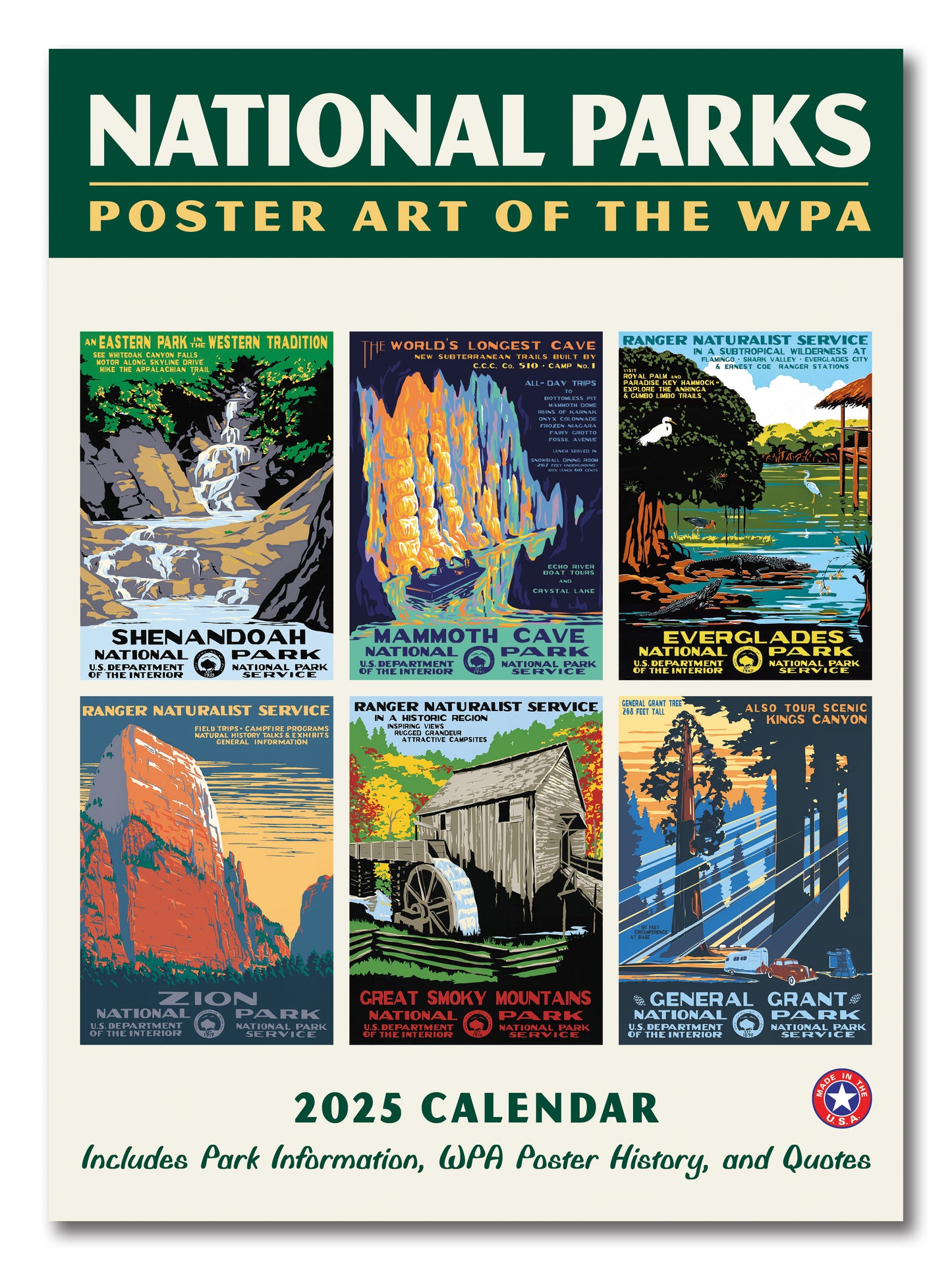 National Parks GRID WPA Wall Calendar 2025 8.75'' x 12'' – Ziga Media national-parks-grid-wpa-wall-calendar-2025-8-75-x-12-ziga-media